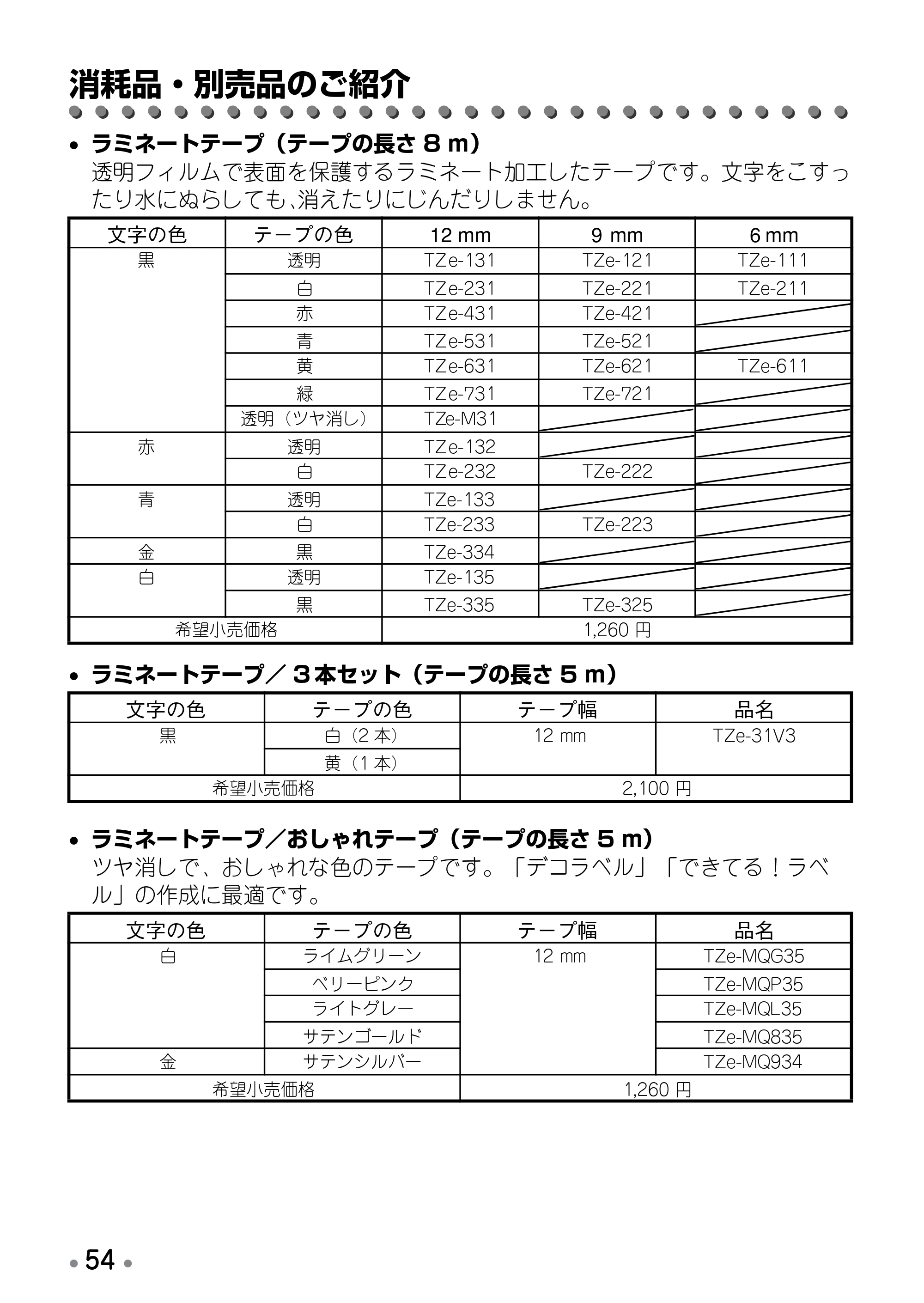 ブラザー PT-190 取扱説明書 通常版 — 原本ページ — 56ページ