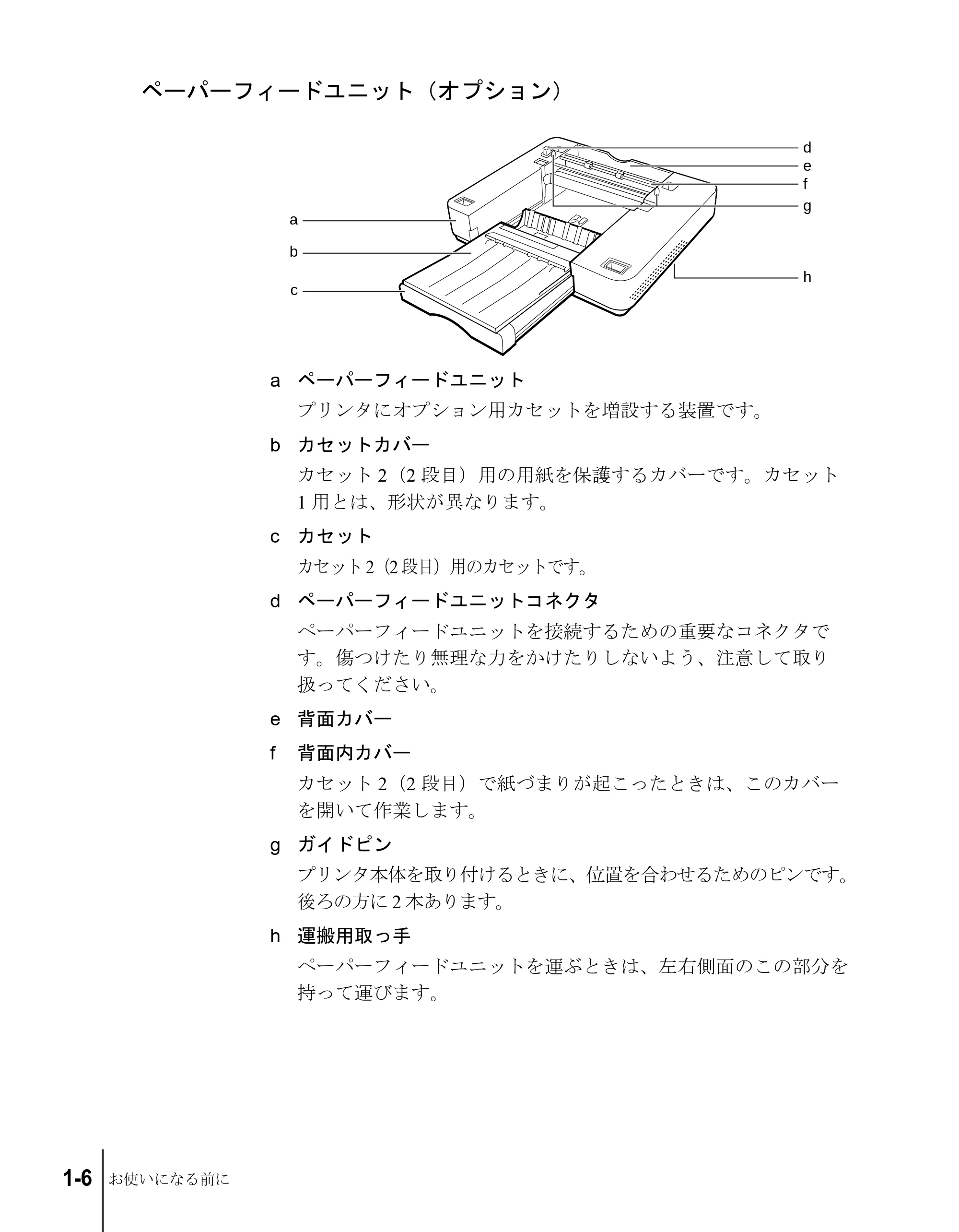 キヤノン W2200S ユーザーズガイド （PDF形式／6.75Mバイト） — ペーパーフィードユニット（オプション） — 原本ページ — 18ページ