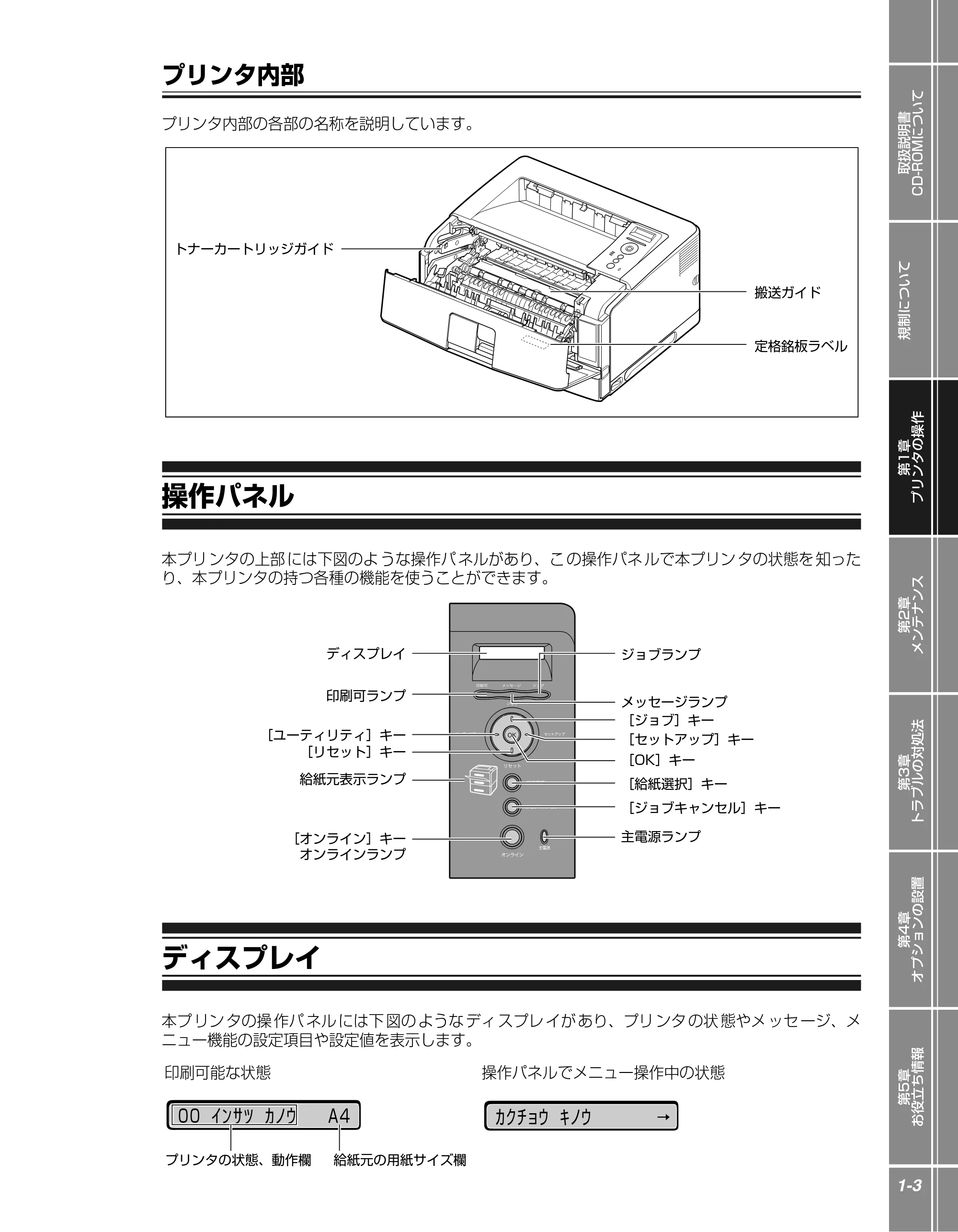 キヤノン LBP3950/3900 かんたん操作ガイド 2006年2月8日掲載 (PDF形式/4.62Mバイト) — プリンタ内部 — 原本ページ — 13ページ