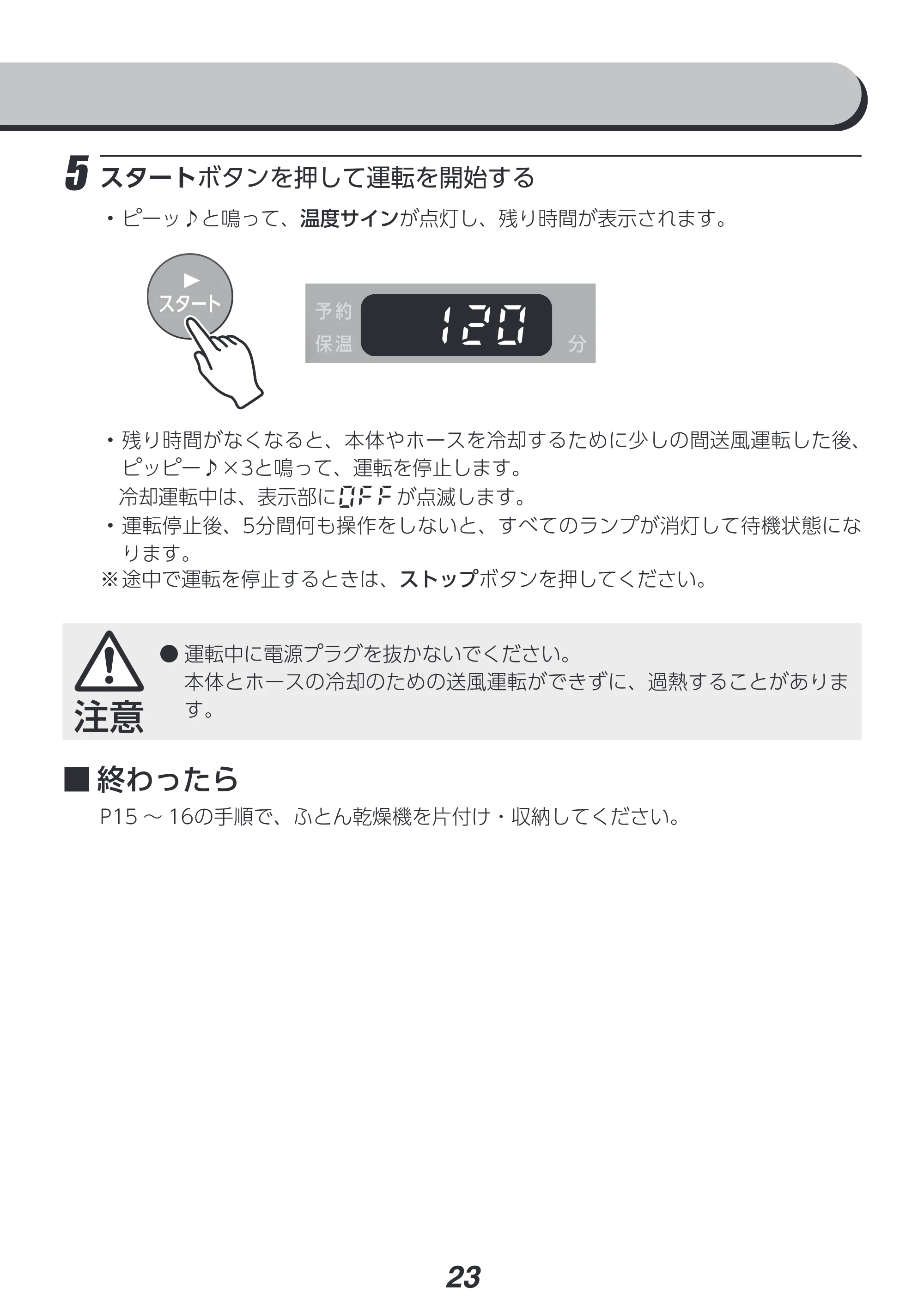 アイリスオーヤマ FK-RC3 取扱説明書 — 原本ページ — 23ページ