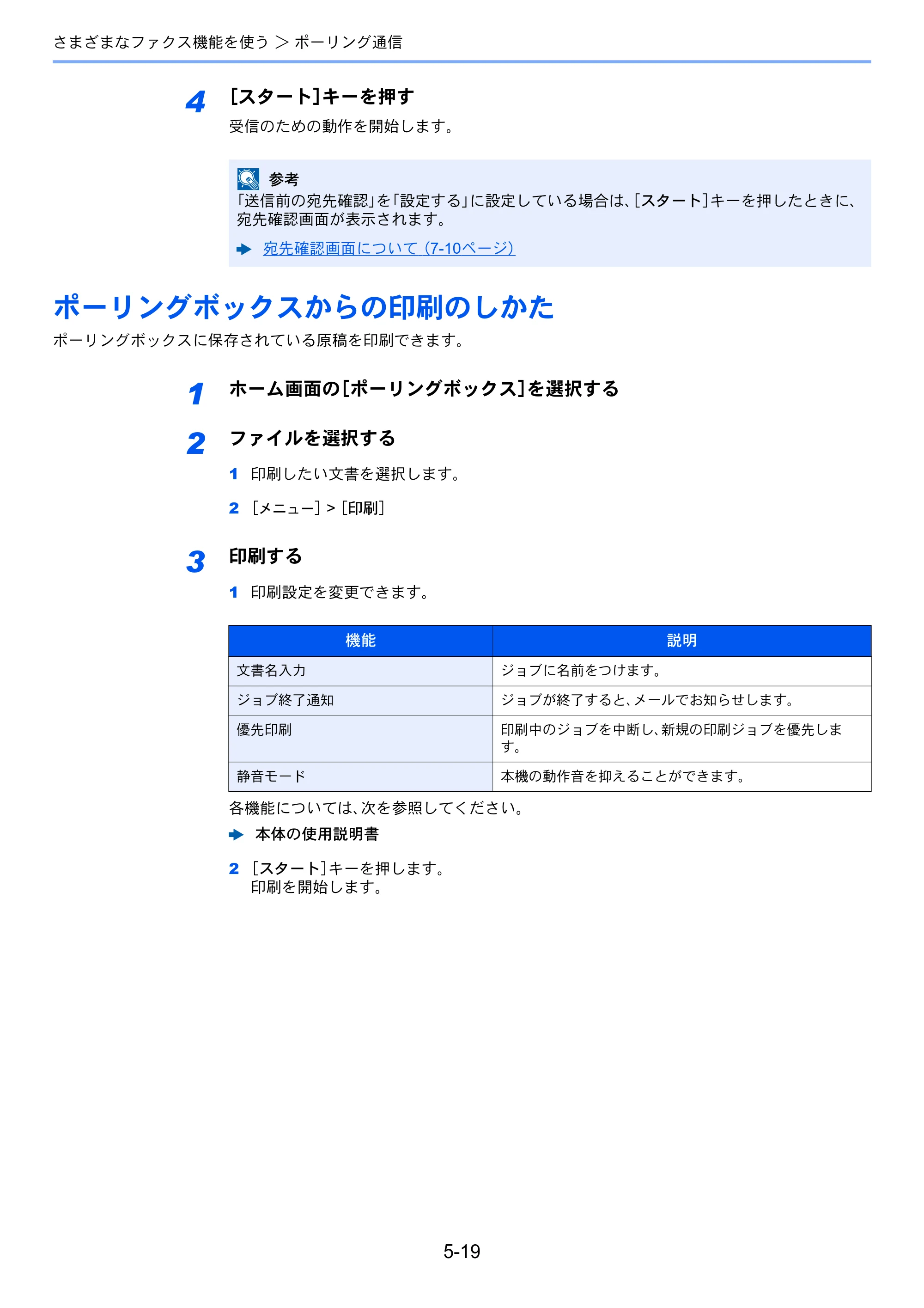 京セラ ECOSYS M6535cidn ECOSYS M6535cidn FAX使用説明書 — ポーリングボックスからの印刷のしかた — 原本ページ — 87ページ