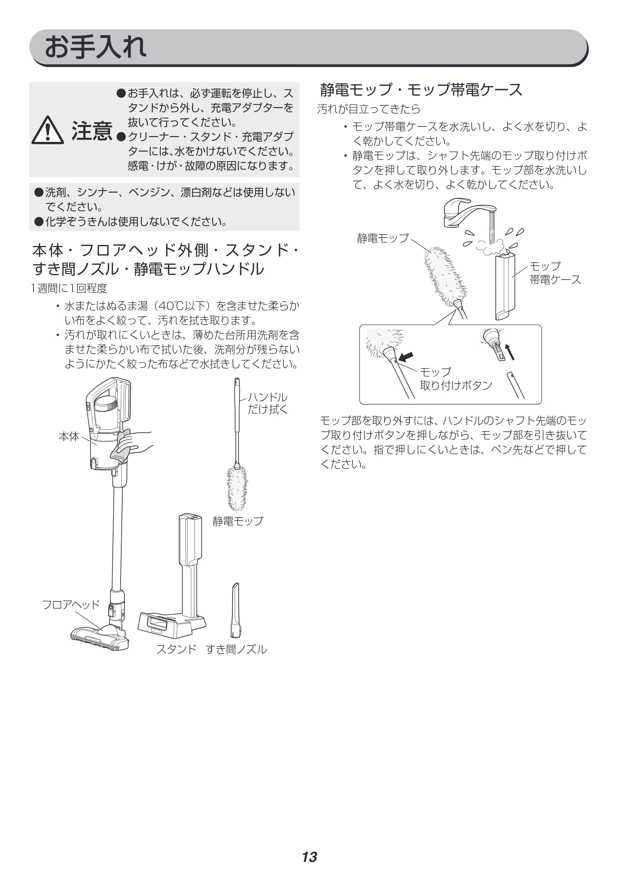 アイリスオーヤマ IC-SLDCP10 取扱説明書 — 原本ページ — 13ページ