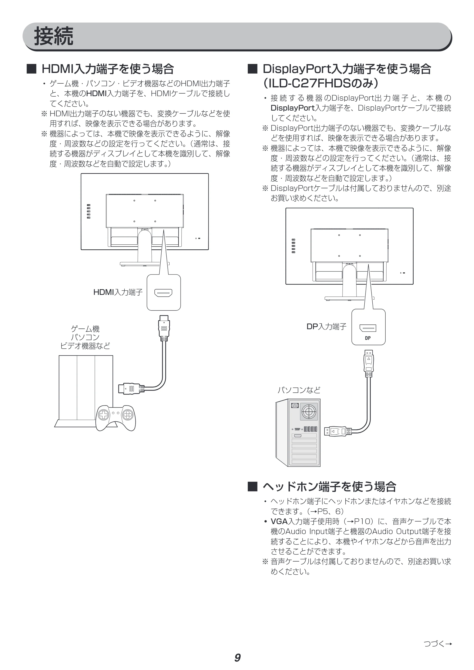 アイリスオーヤマ ILD-C27FHDS 取扱説明書 — 原本ページ — 9ページ