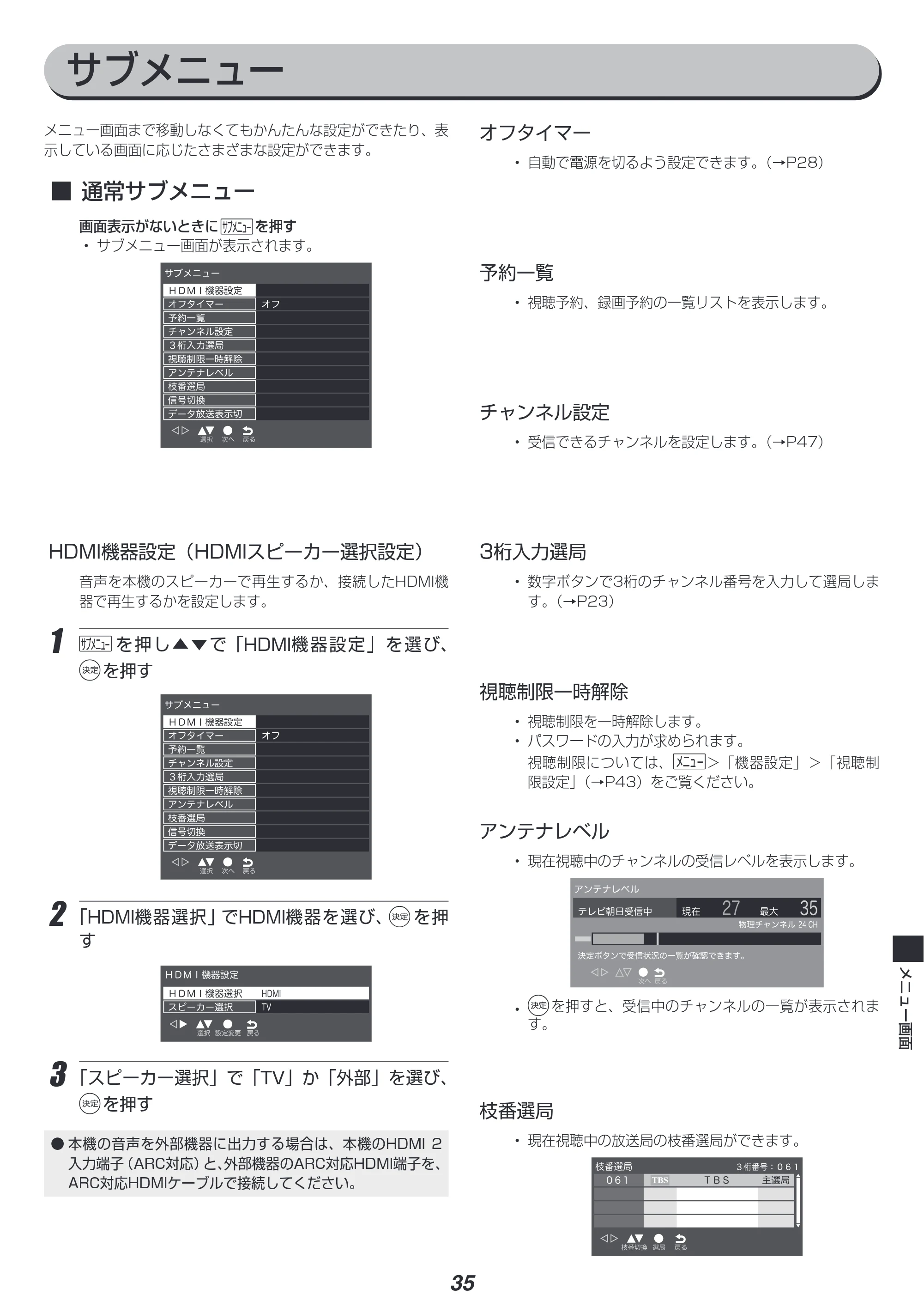 アイリスオーヤマ LT-55A620 取扱説明書 — 原本ページ — 35ページ