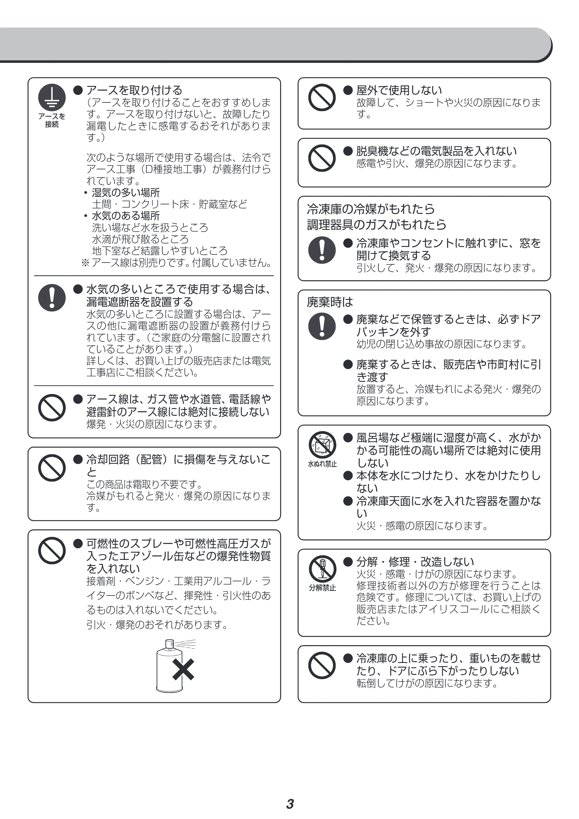 アイリスオーヤマ IUSN-12A 取扱説明書 — 原本ページ — 3ページ