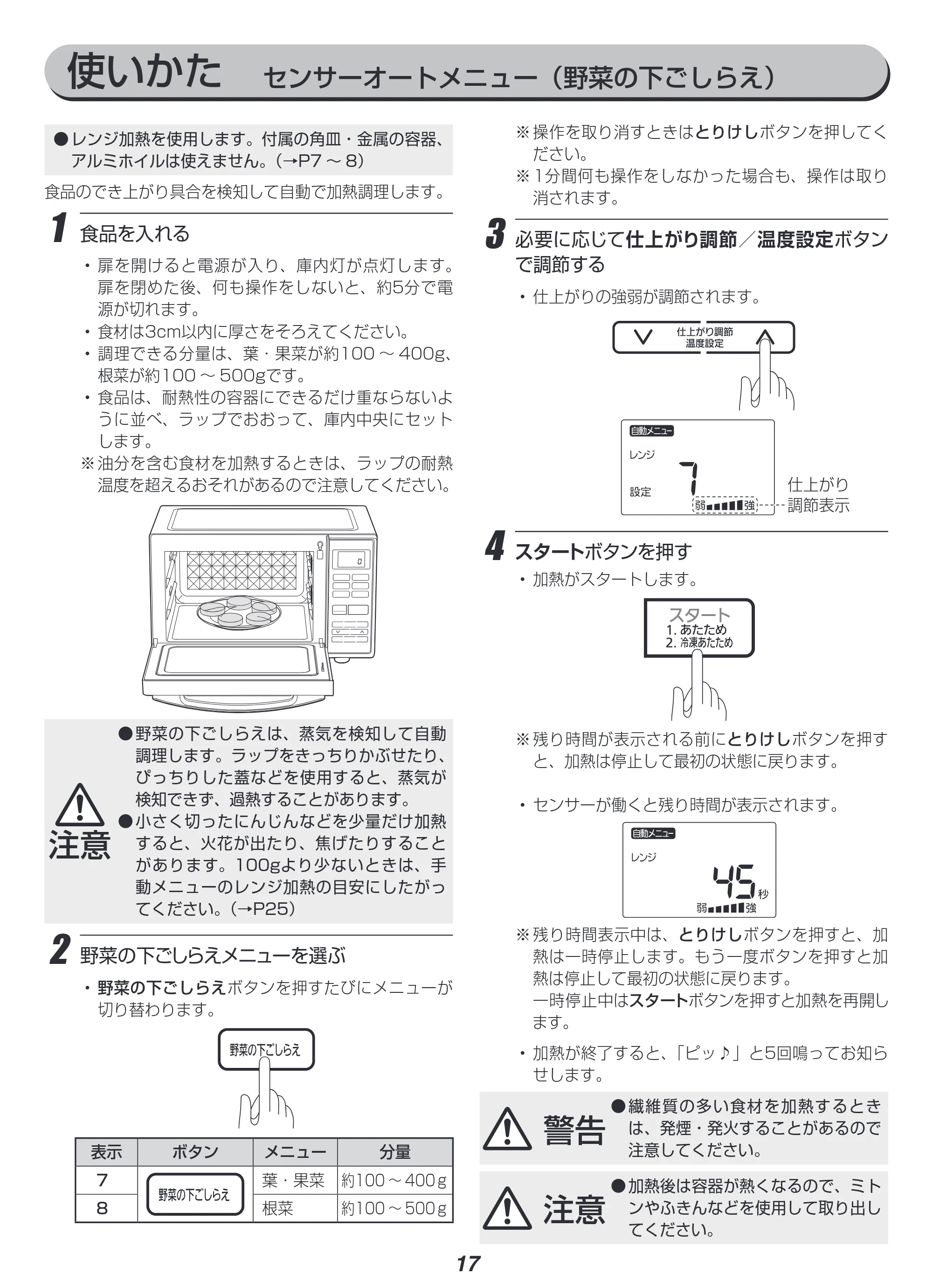 アイリスオーヤマ MO-FS3 取扱説明書 — 原本ページ — 17ページ