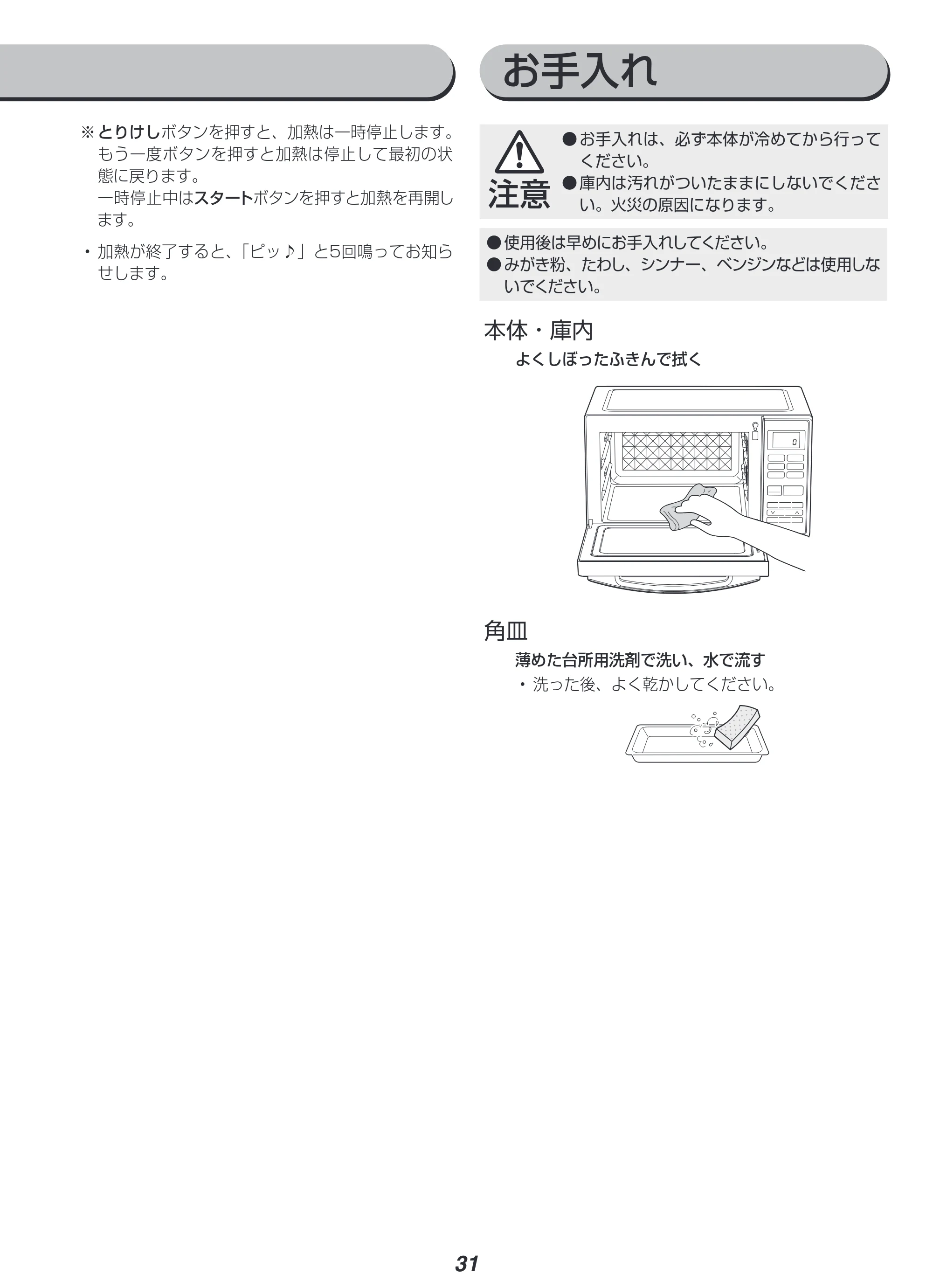 アイリスオーヤマ MO-FS3 取扱説明書 — 原本ページ — 31ページ