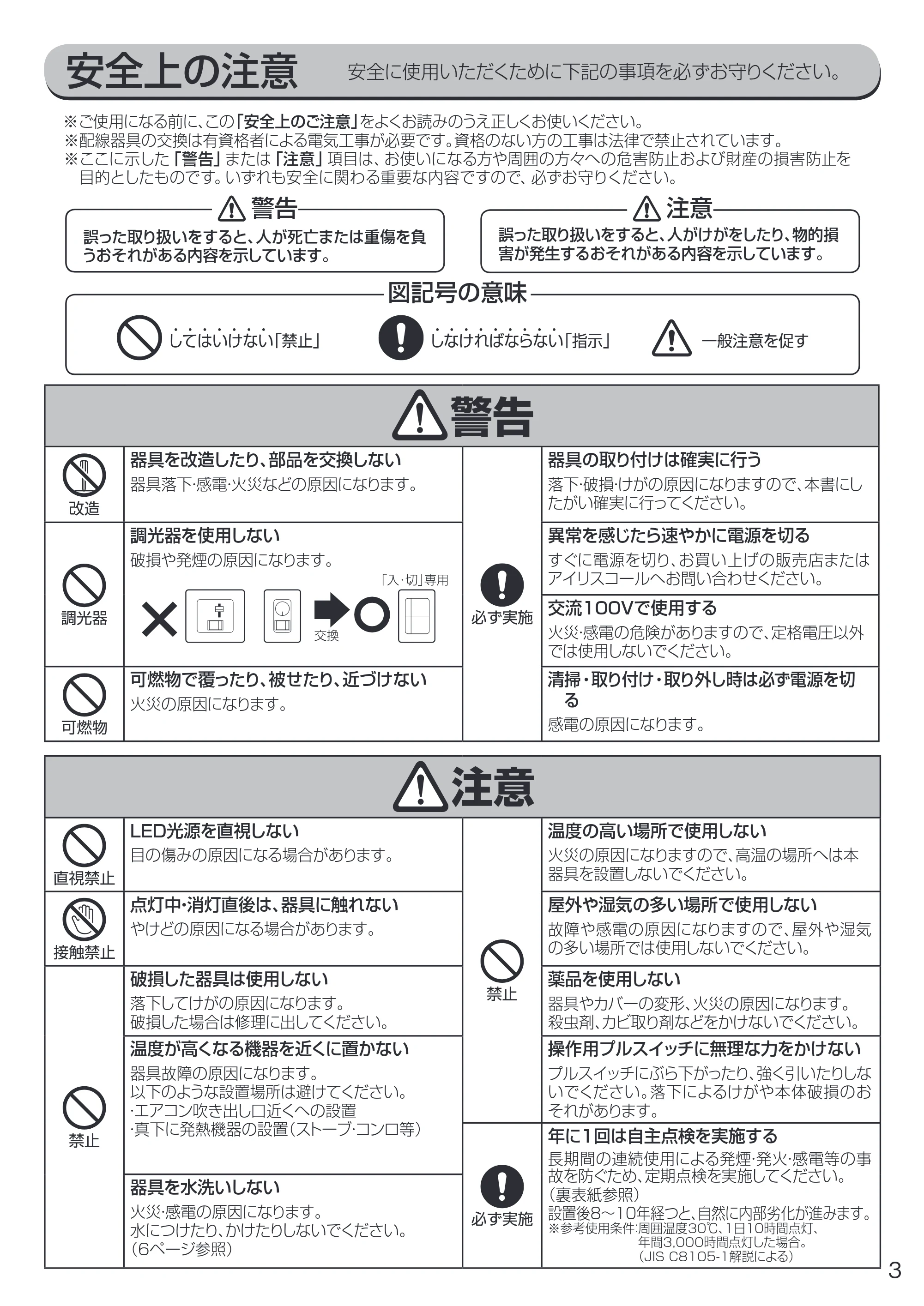 アイリスオーヤマ PLM6D-YA 取扱説明書 — 原本ページ — 3ページ