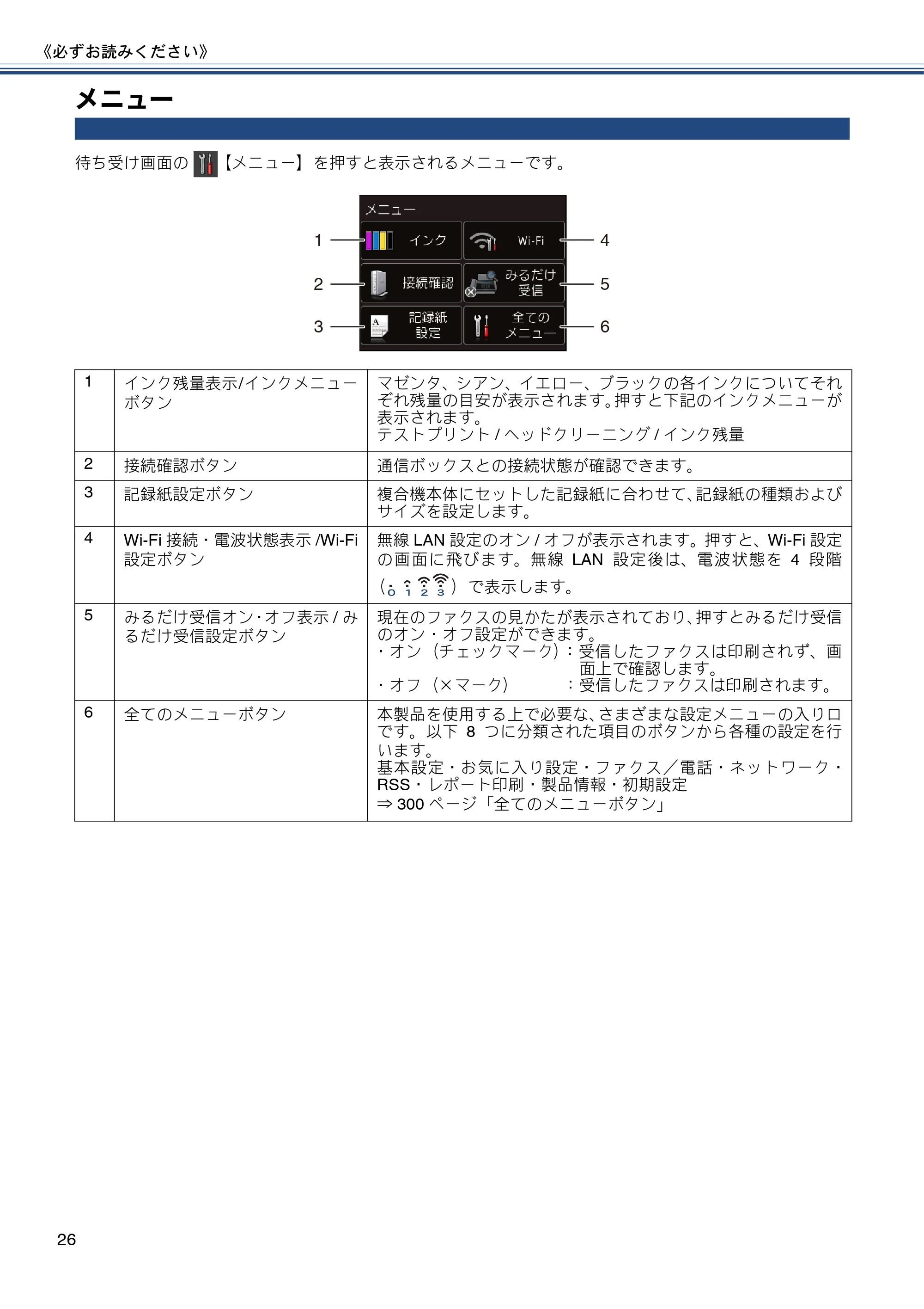 ブラザー MFC-J820DN / MFC-J820DWN / MFC-J890DN / MFC-J890DWN ユーザーズガイド ～基本編～ — メニュー — 原本ページ — 26ページ