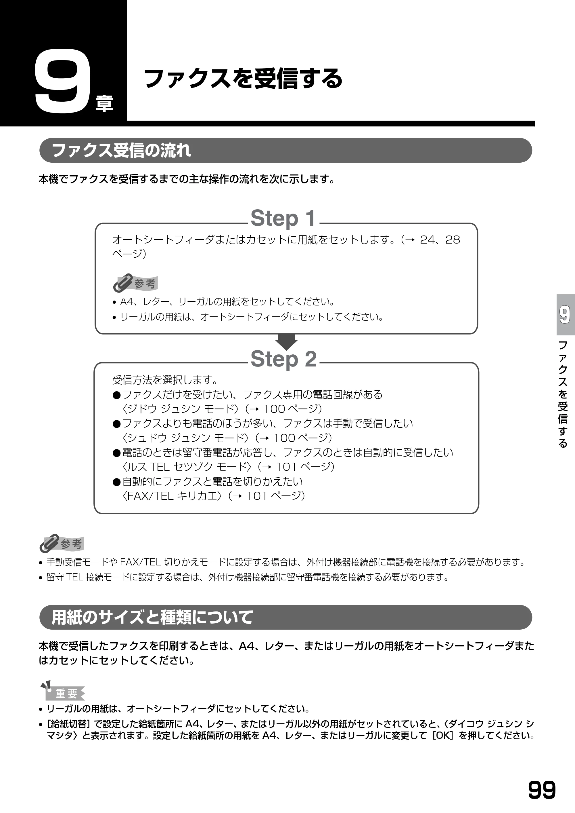 キヤノン PIXUS MP790 基本操作ガイド （PDF形式／6.67Mバイト） — ファクスを受信する — 原本ページ — 101ページ
