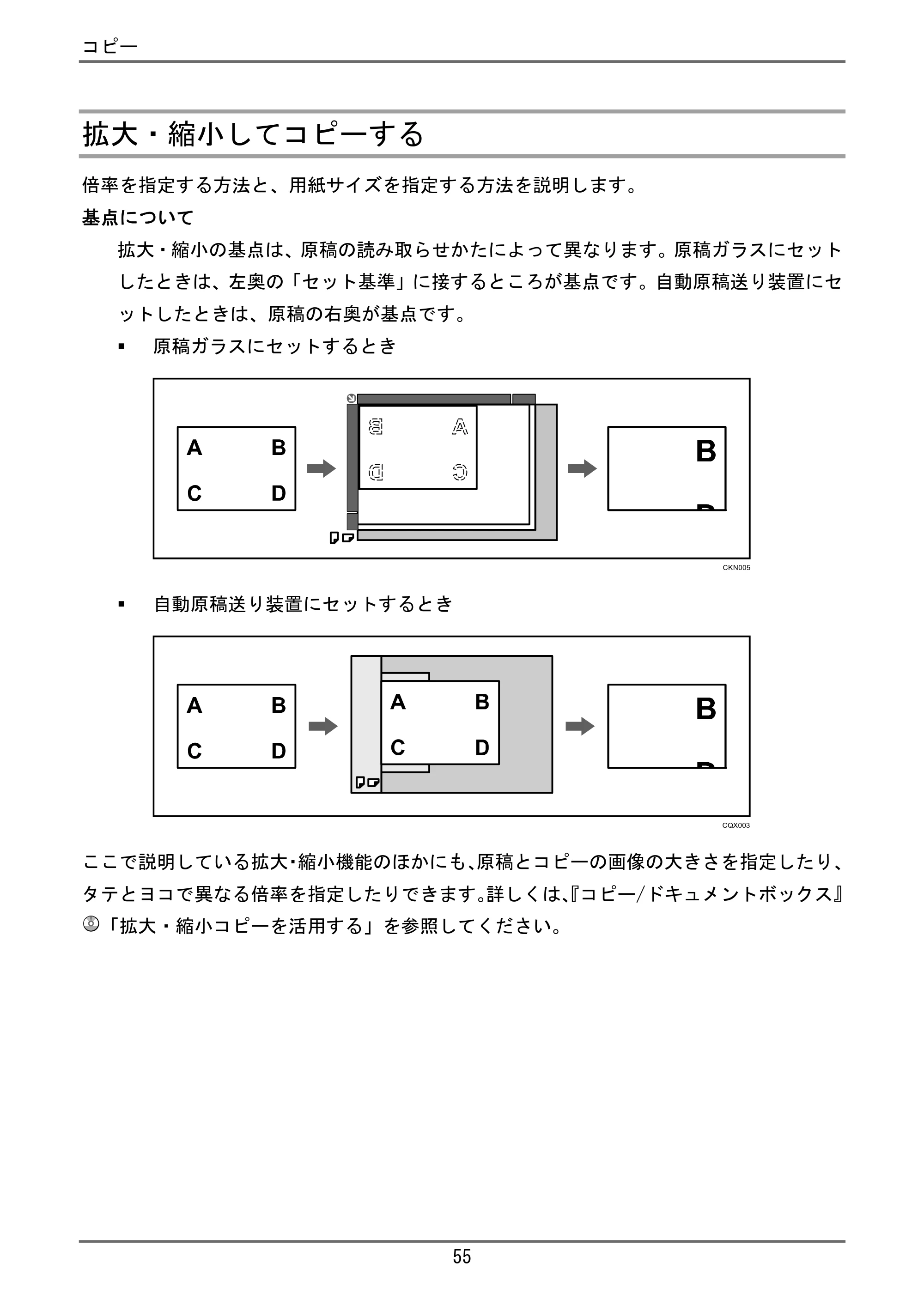 京セラ TASKalfa 4000w / TASKalfa 4001w TASKalfa 4000w/4001w ユーザーガイド — 定形変倍 — 原本ページ — 56ページ