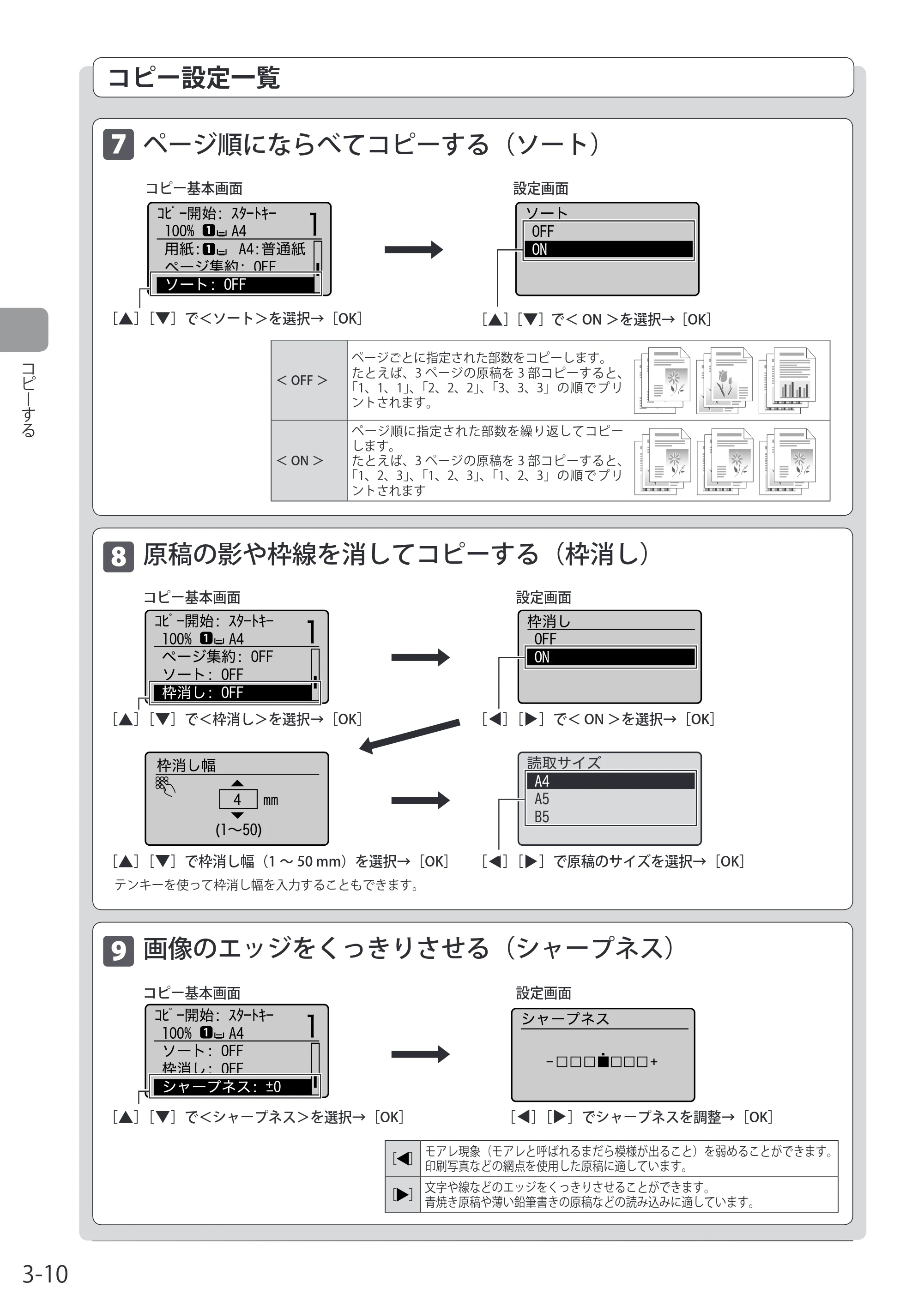 キヤノン MF8080Cw/MF8040Cn / MF8380Cdw/MF8340Cdn 基本操作ガイド 2011年10月20日更新（PDF：12.8MB） — ページ順にならべてコピーする（ソート） — 原本ページ — 70ページ