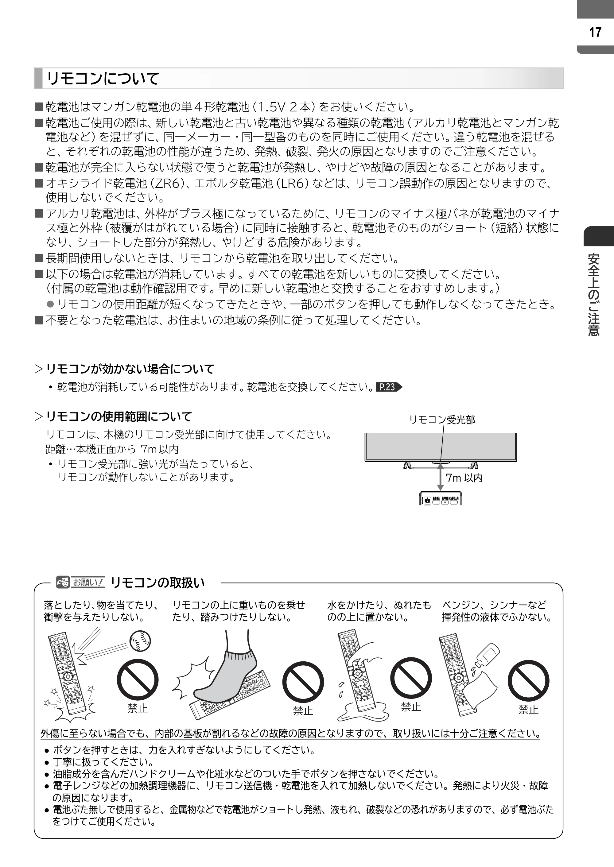 日立 L55-ZP5 / L49-ZP5 取扱説明書 — 原本ページ — 17ページ