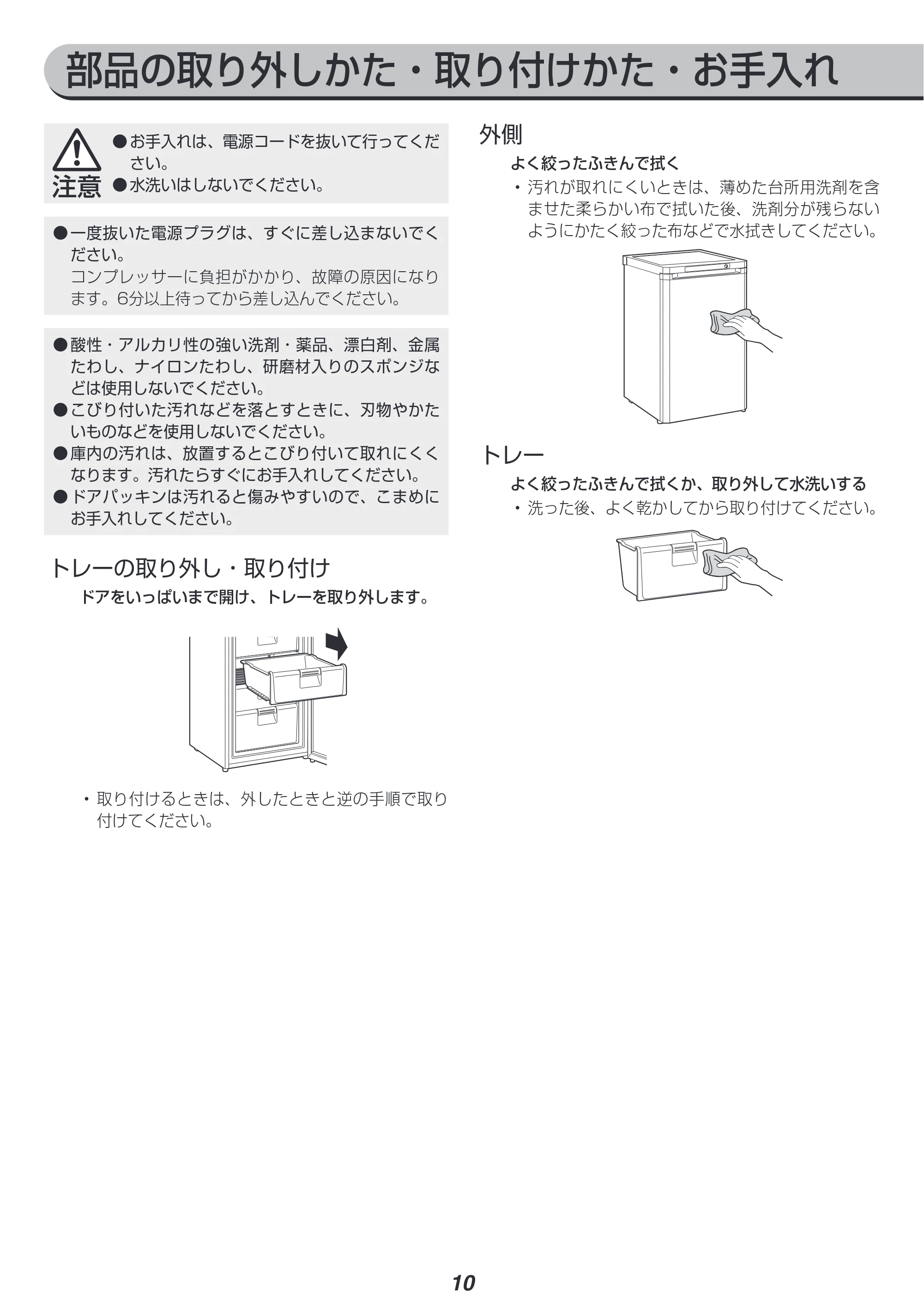 アイリスオーヤマ KUSD-6B 取扱説明書 — 原本ページ — 10ページ