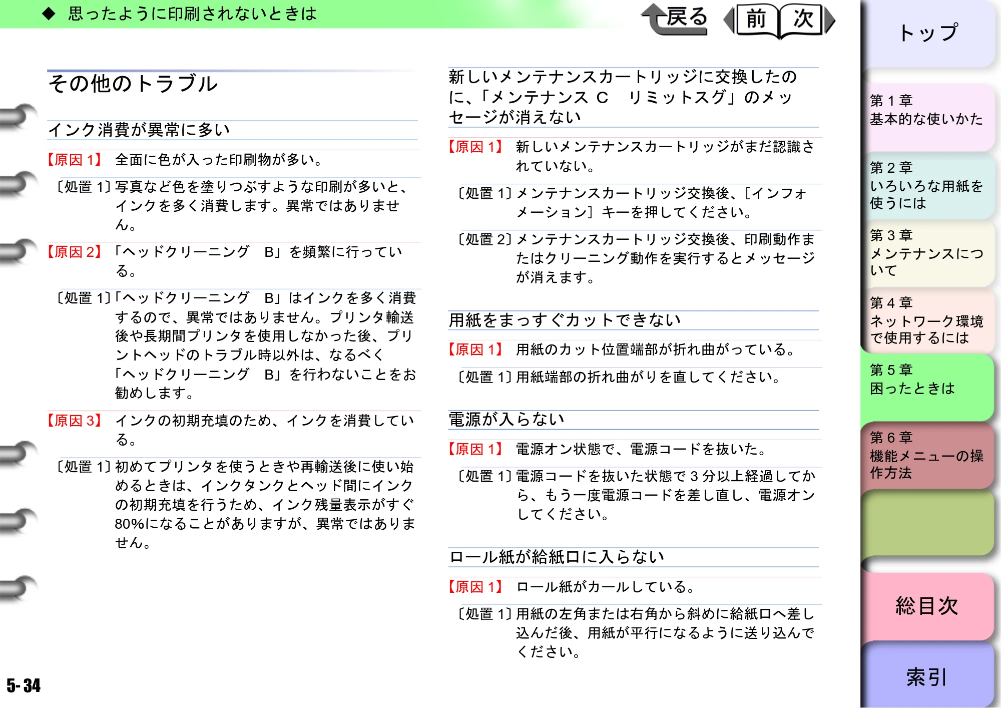 キヤノン W6400 ユーザーズマニュアル （PDF形式／10.17Mバイト） — その他のトラブル — 原本ページ — 200ページ