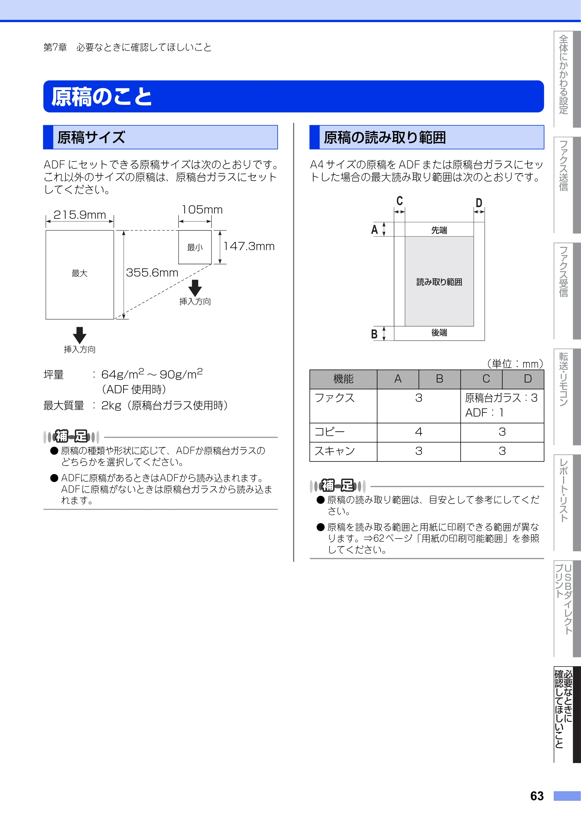 ブラザー MFC-L6900DW / MFC-L5755DW ユーザーズガイド ~応用編~ — 原稿のこと — 原本ページ — 63ページ