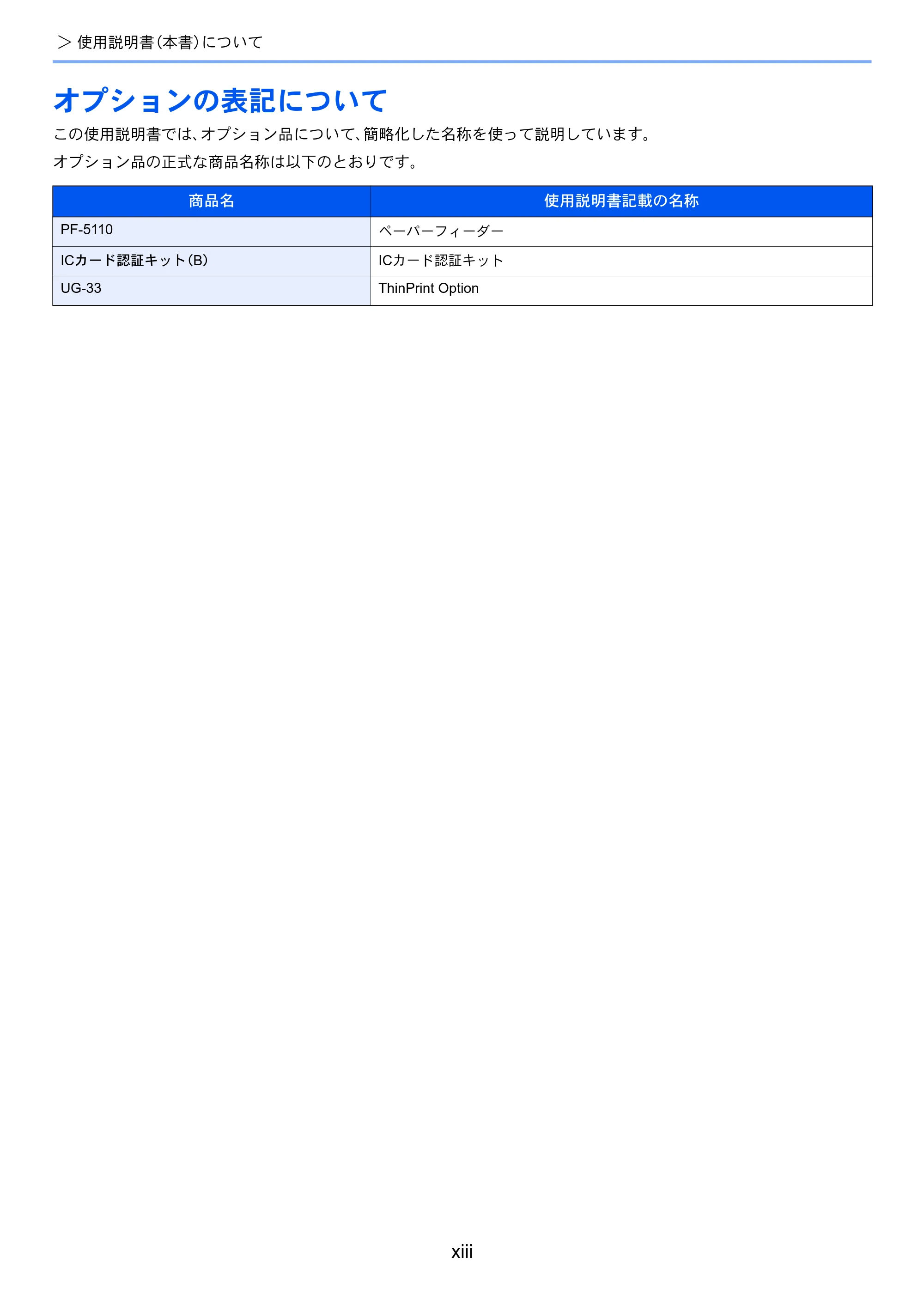 京セラ ECOSYS P5026cdw ECOSYS P5026cdw 使用説明書 — オプションの表記について — 原本ページ — 15ページ