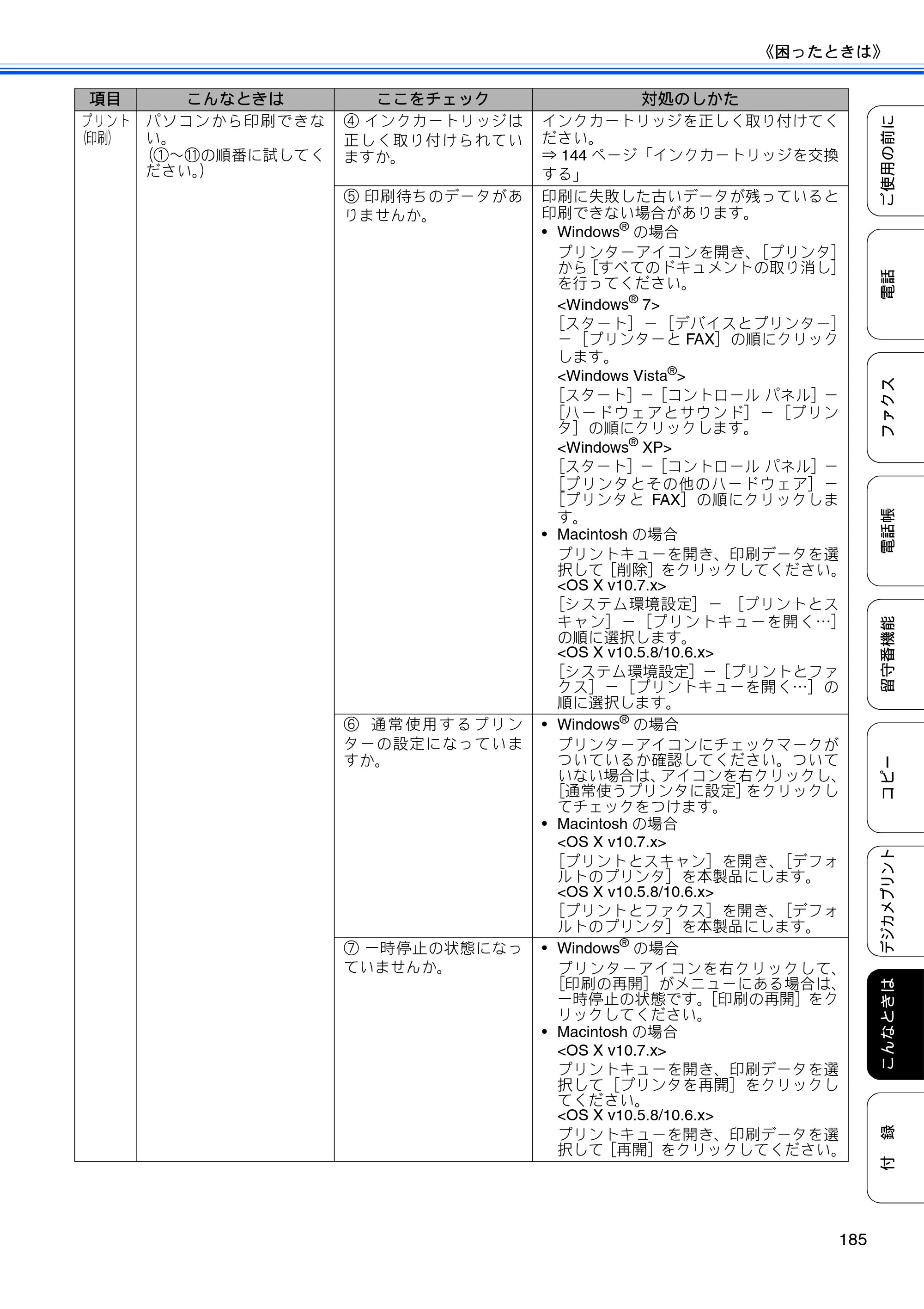 ブラザー MFC-J960DN-B/W, MFC-J960DWN-B/W ユーザーズガイド ～基本編～ — 原本ページ — 187ページ