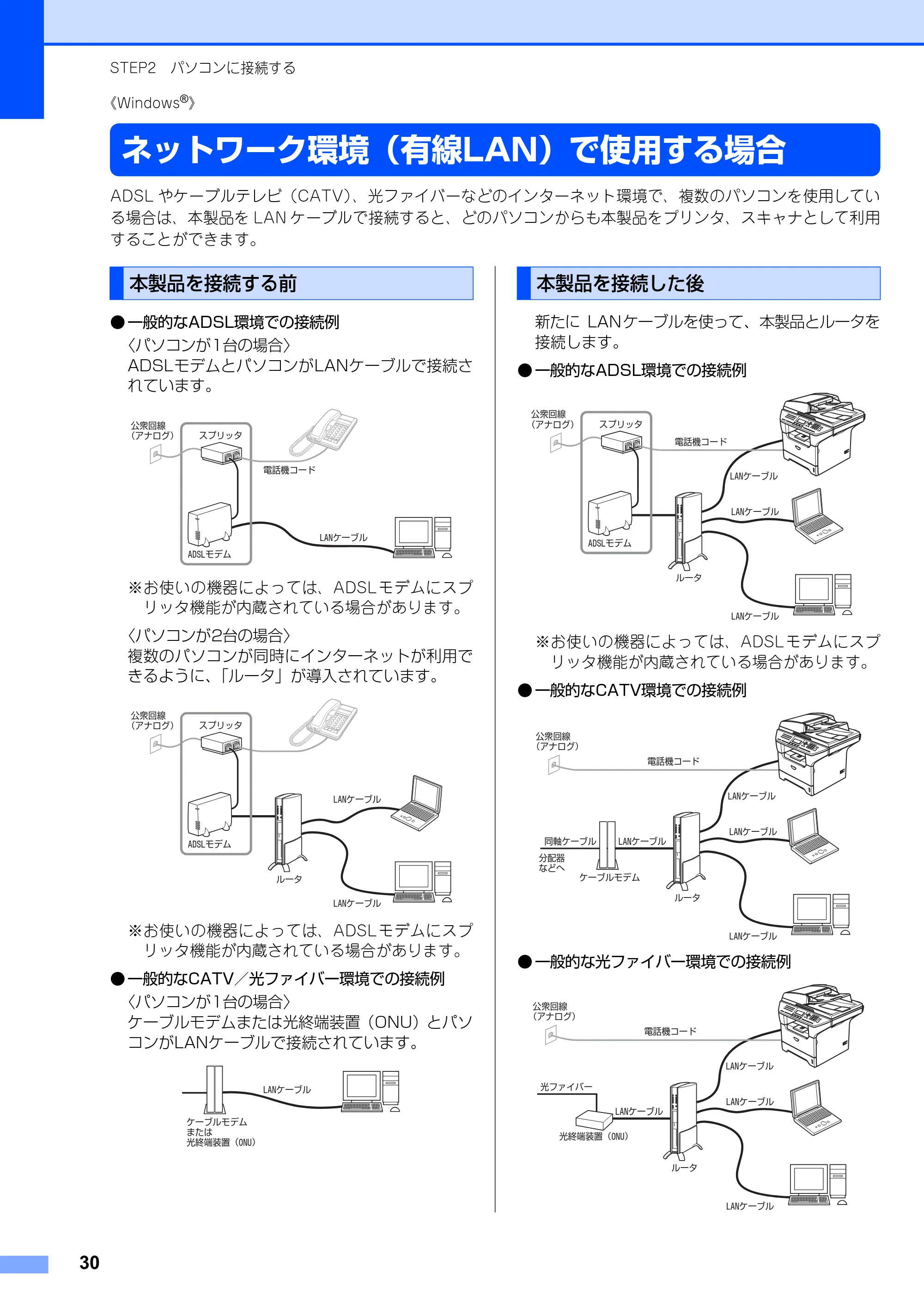 ブラザー MFC-8870DW かんたん設置ガイド — ネットワーク環境（有線LAN）で使用する場合 — 原本ページ — 31ページ