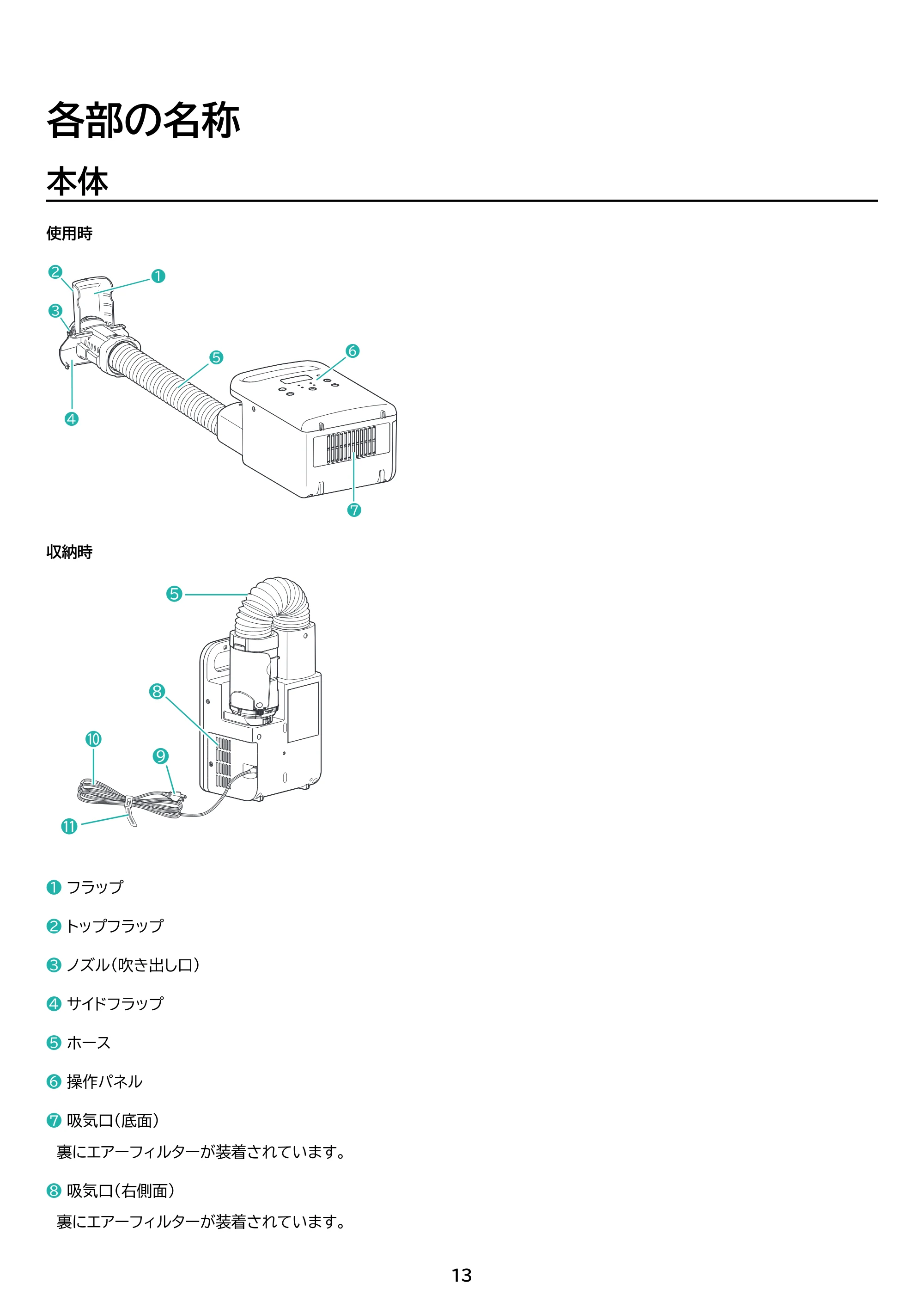 アイリスオーヤマ KFK-105 取扱説明書 — 原本ページ — 13ページ