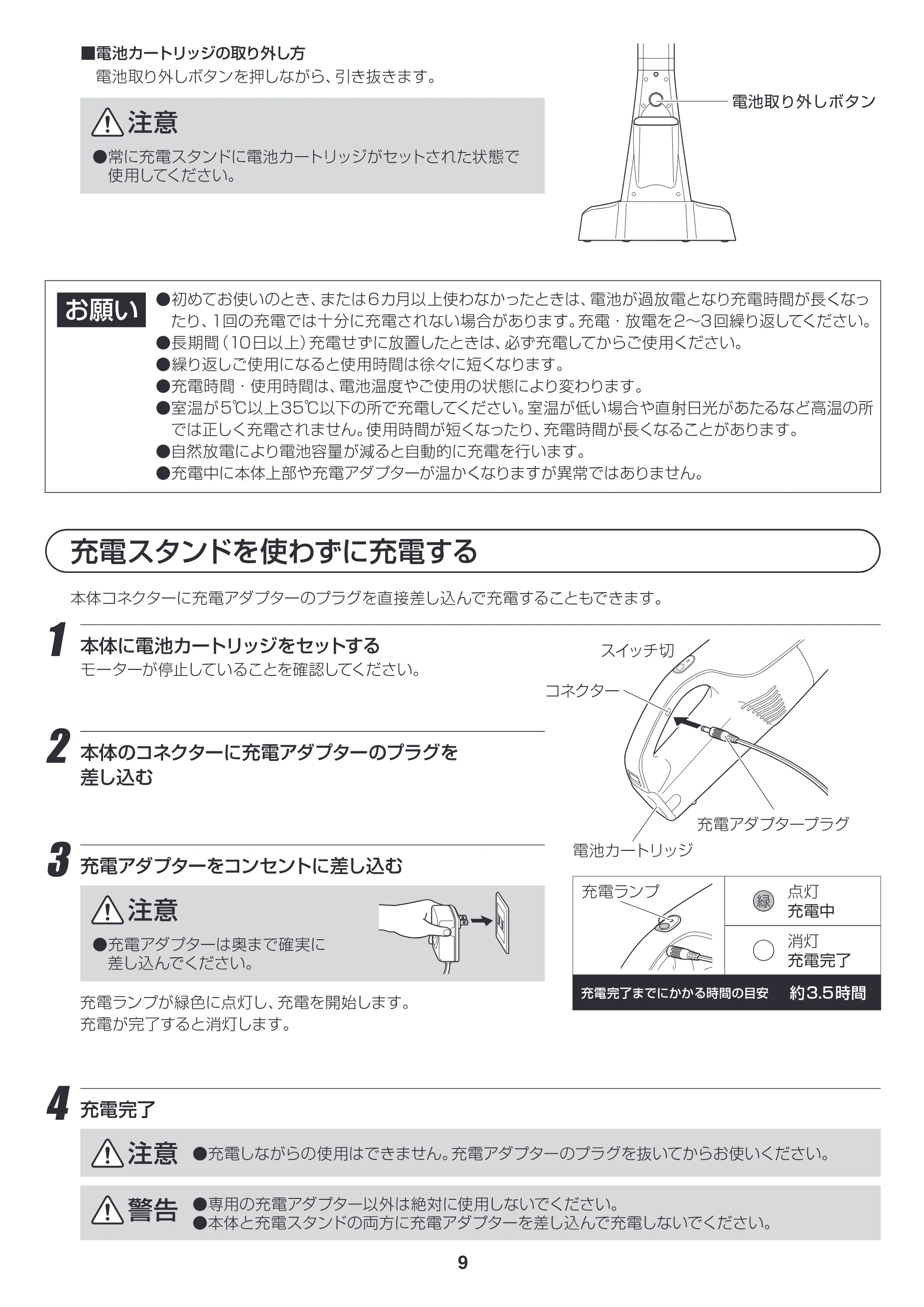 アイリスオーヤマ ESC-7DCK 取扱説明書 — 原本ページ — 9ページ