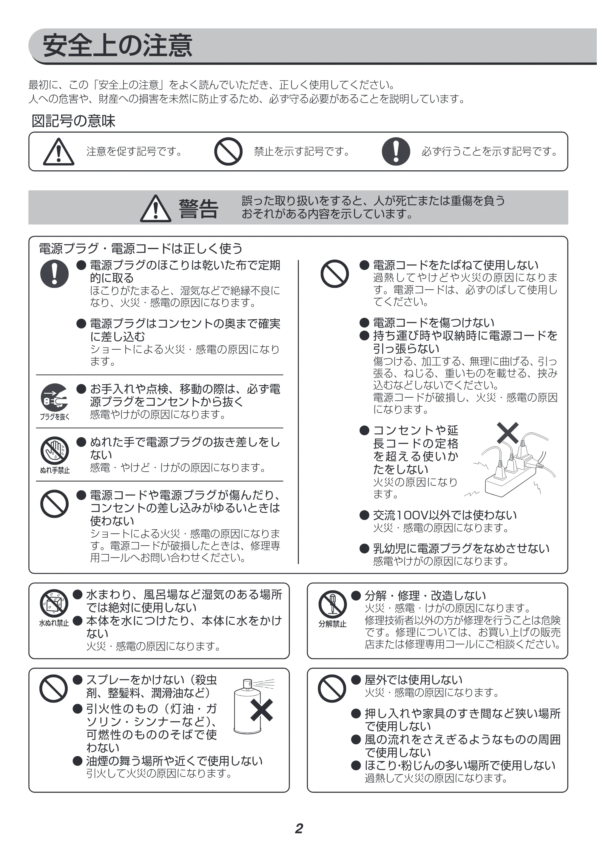 アイリスオーヤマ IJD-K80 取扱説明書 — 原本ページ — 2ページ