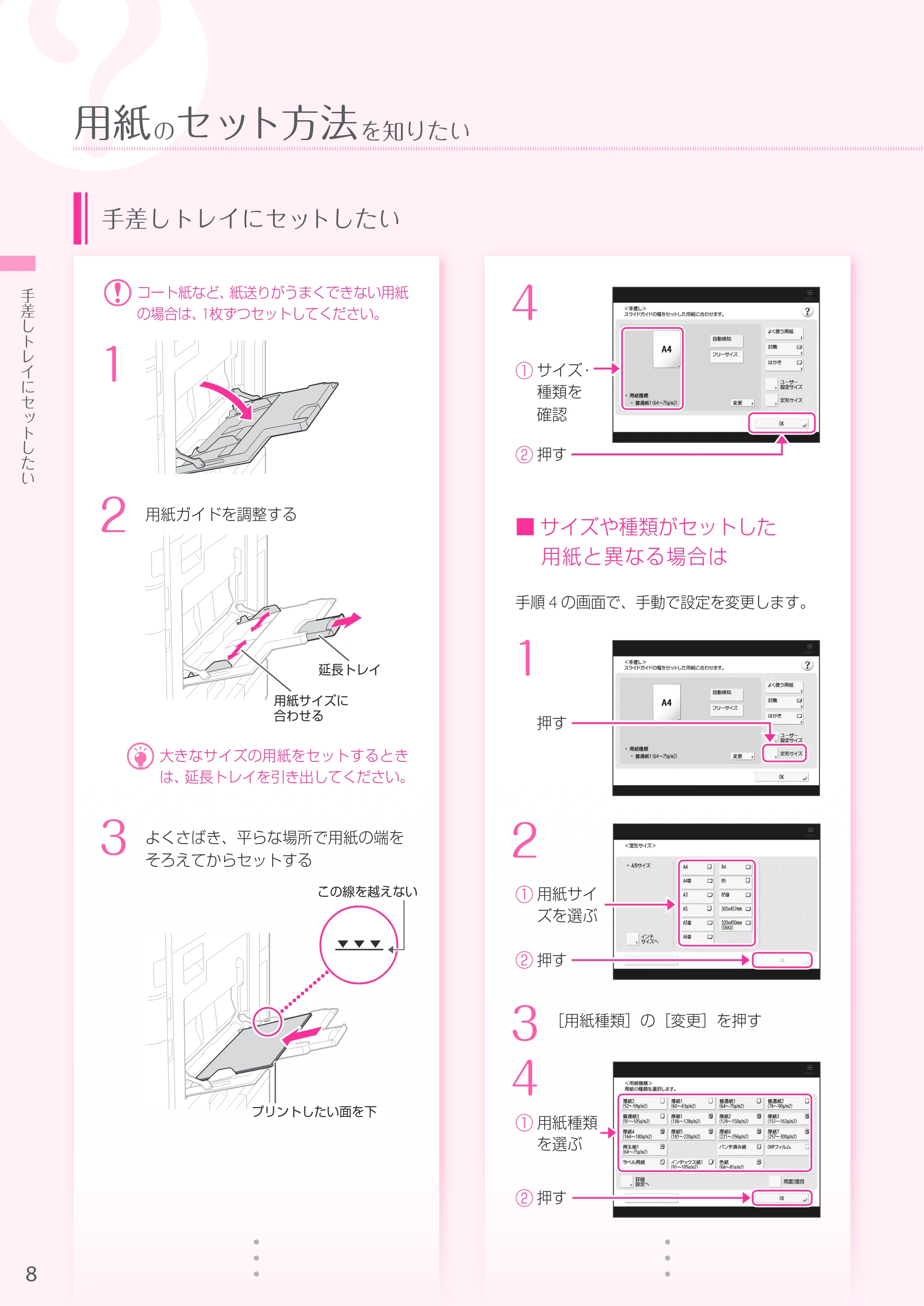 キヤノン A3機用) お困りごと解決ガイド 2019年1月18日更新 （PDF：34.2MB） — 原本ページ — 8ページ