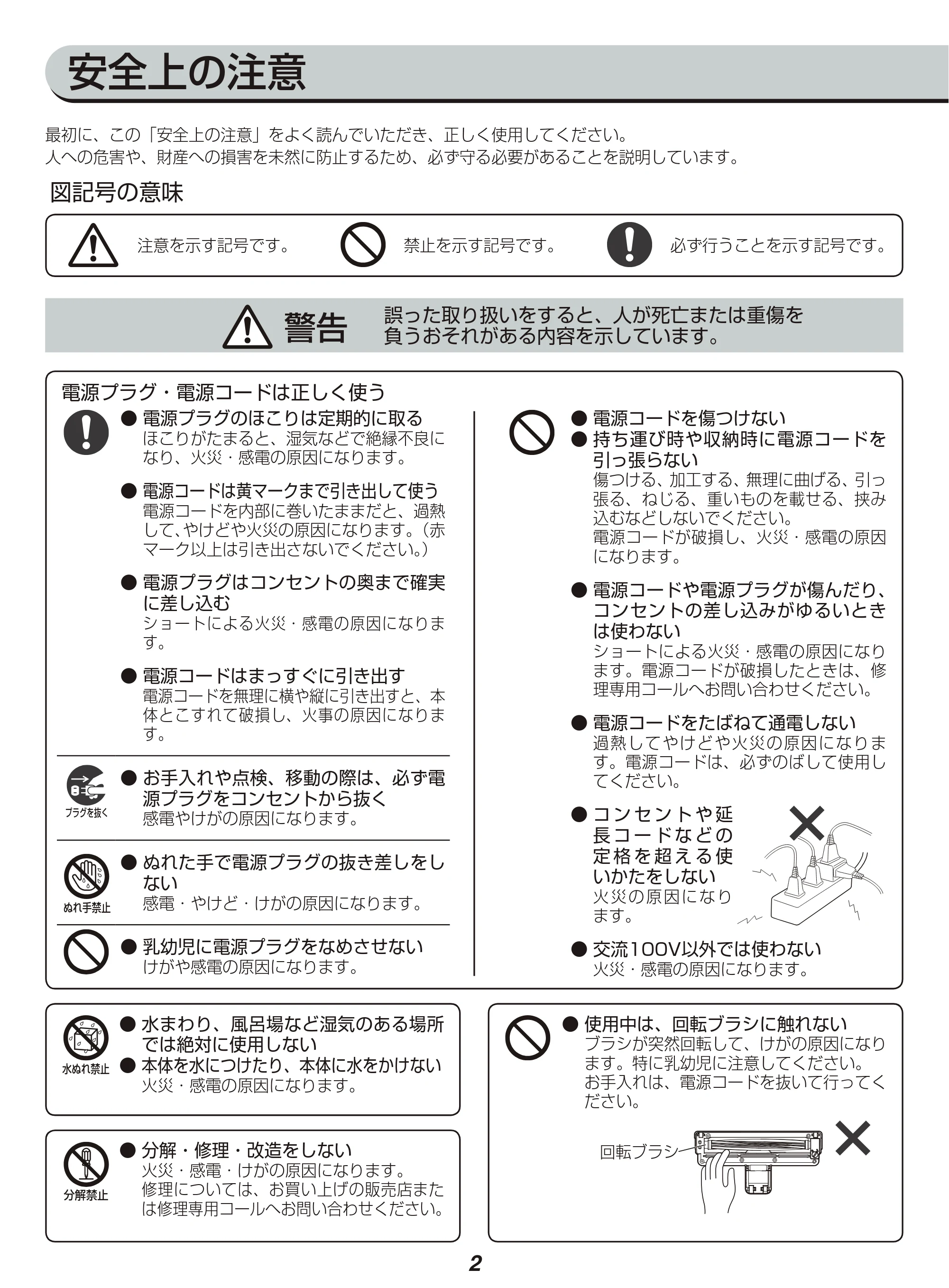 アイリスオーヤマ IC-CTA3 取扱説明書 — 原本ページ — 2ページ