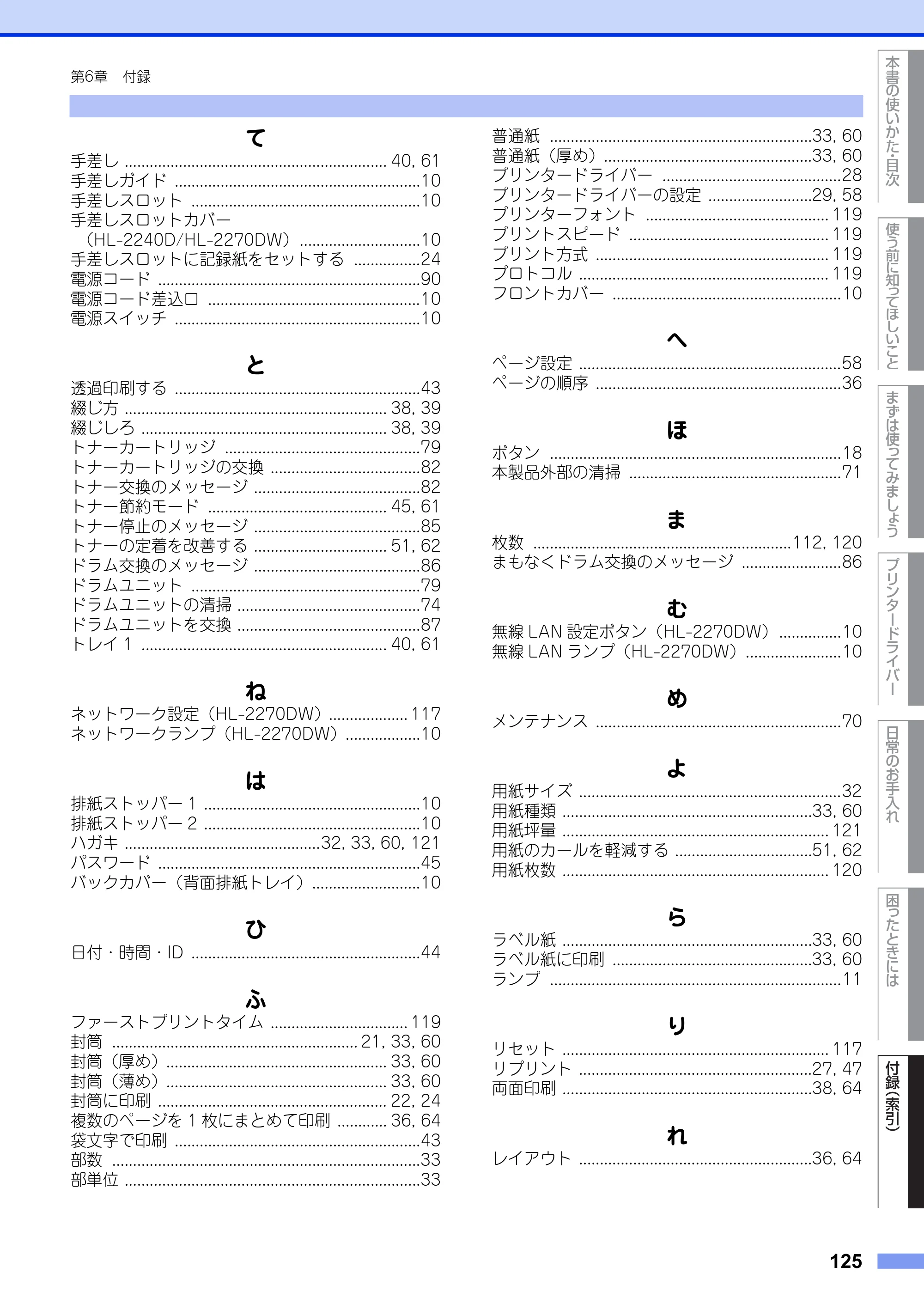 ブラザー HL-2130 / HL-2240D / HL-2270DW ユーザーズガイド ～基本編～ — 原本ページ — 125ページ