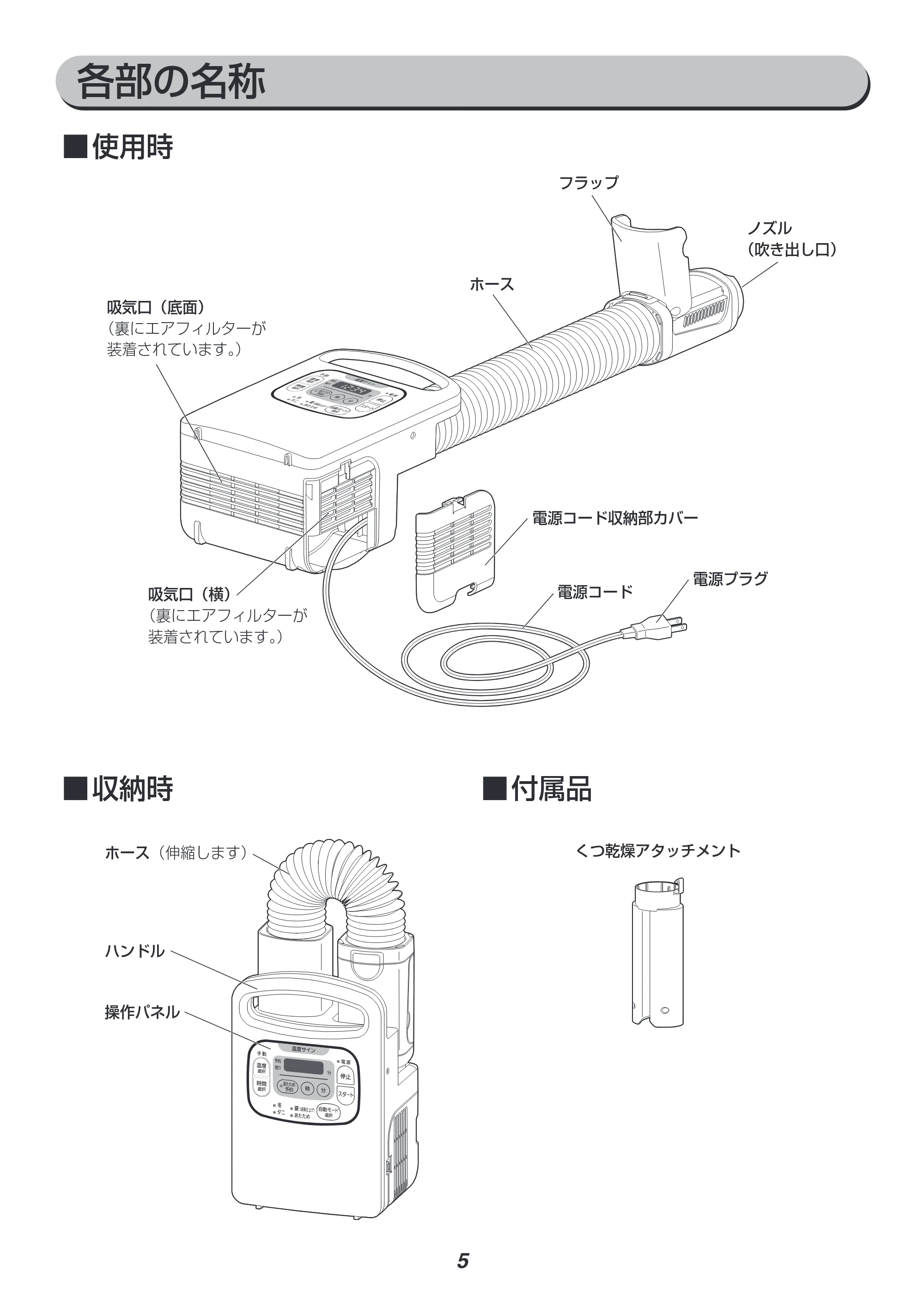 アイリスオーヤマ FK-C3 取扱説明書 — 原本ページ — 5ページ