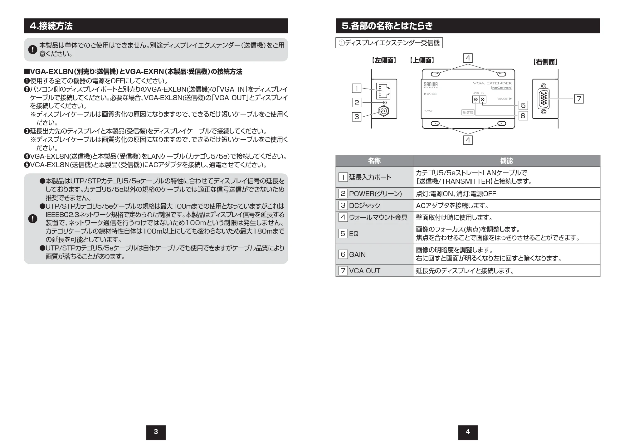 サンワサプライ VGA-EXRN 取扱説明書 — 原本ページ — 3ページ