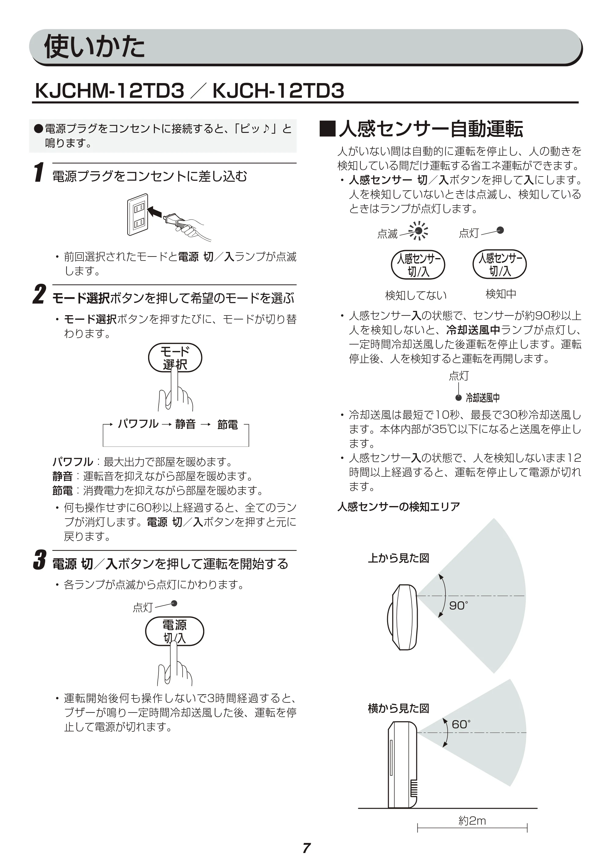 アイリスオーヤマ KJCH-12TD3 取扱説明書 — 原本ページ — 7ページ