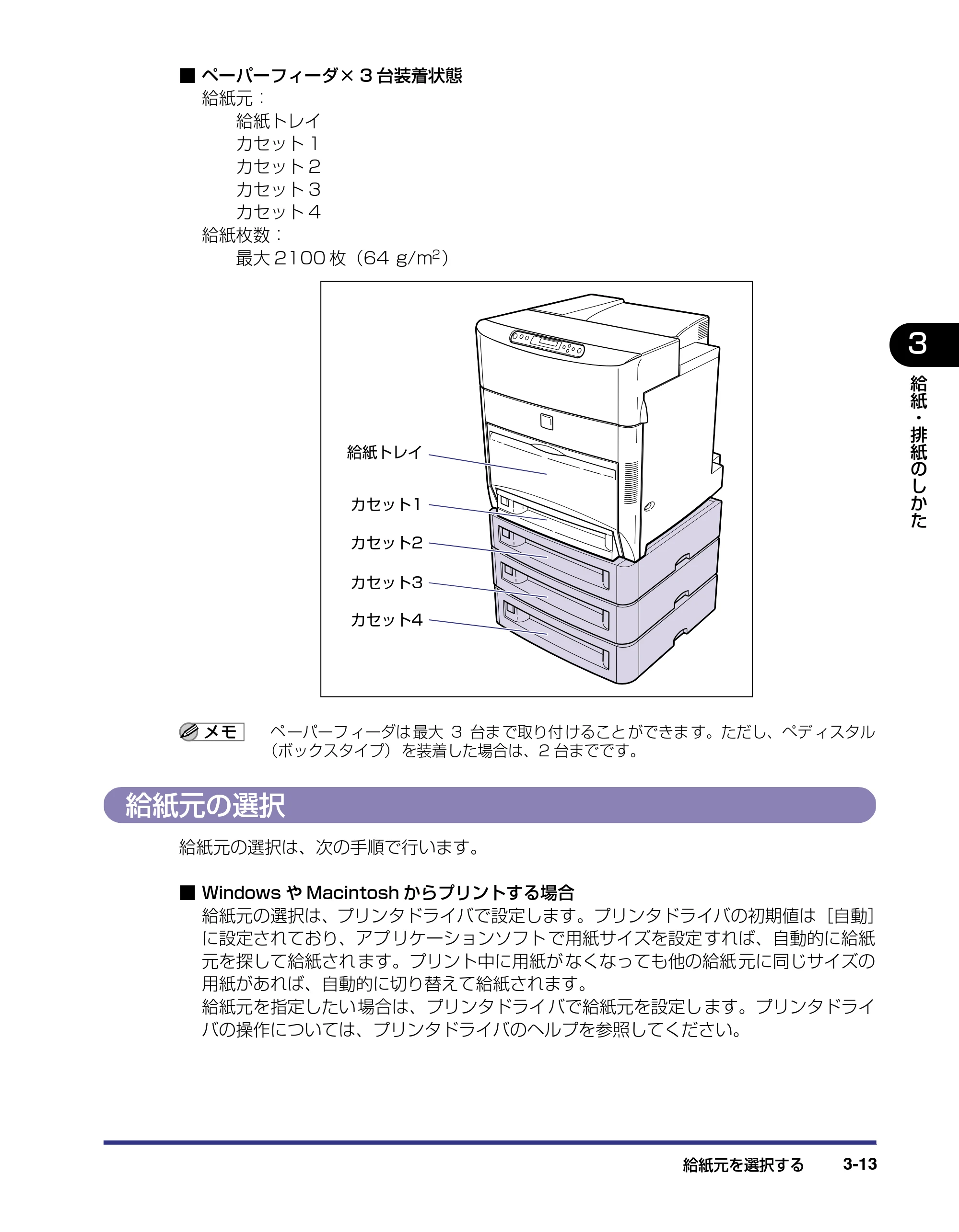 キヤノン LBP5800/5700 ユーザーズガイド 2006年5月25日更新 （PDF形式／9.62Mバイト） — 給紙元の選択 — 原本ページ — 89ページ