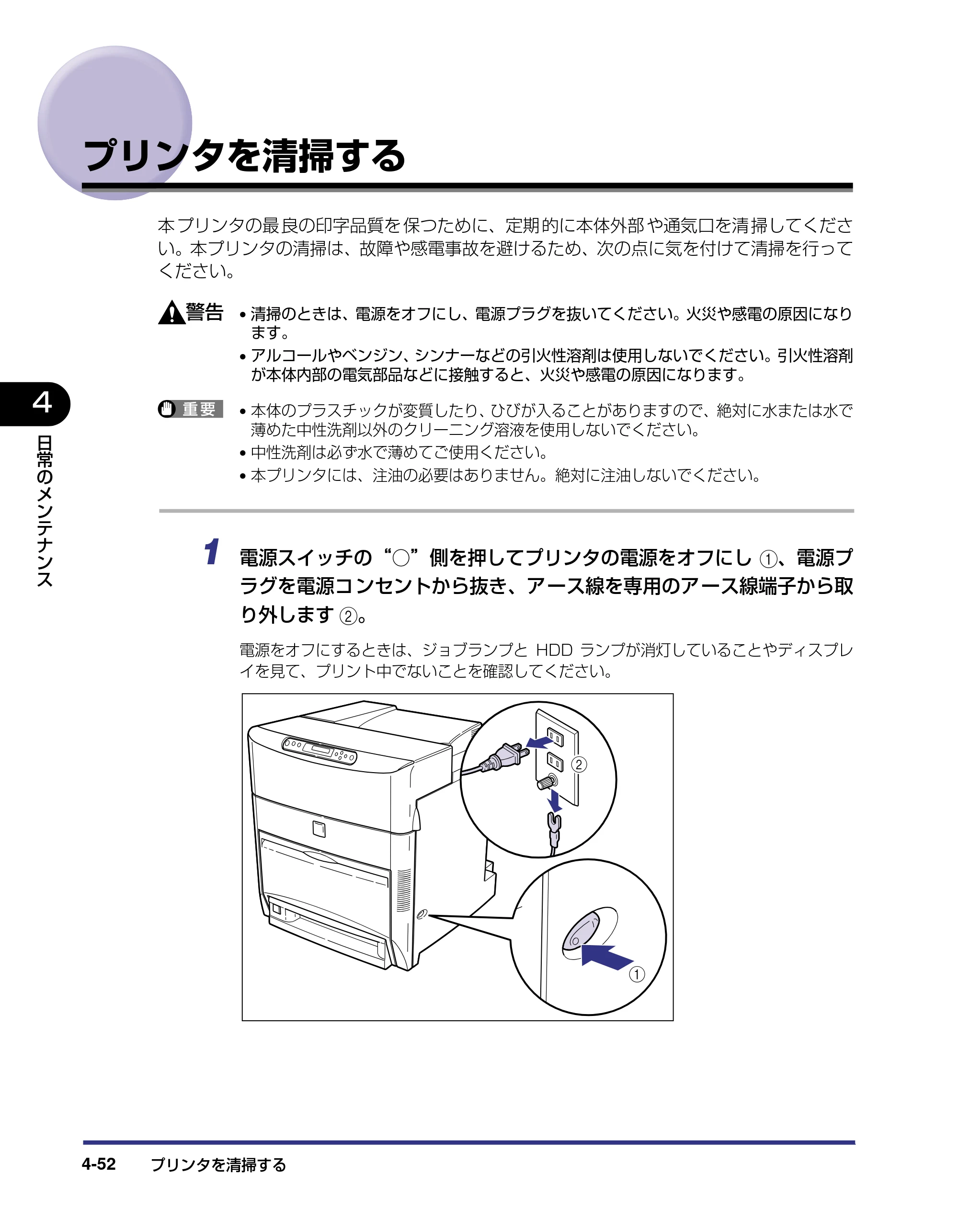 キヤノン LBP5800/5700 ユーザーズガイド 2006年5月25日更新 （PDF形式／9.62Mバイト） — プリンタを清掃する — 原本ページ — 200ページ