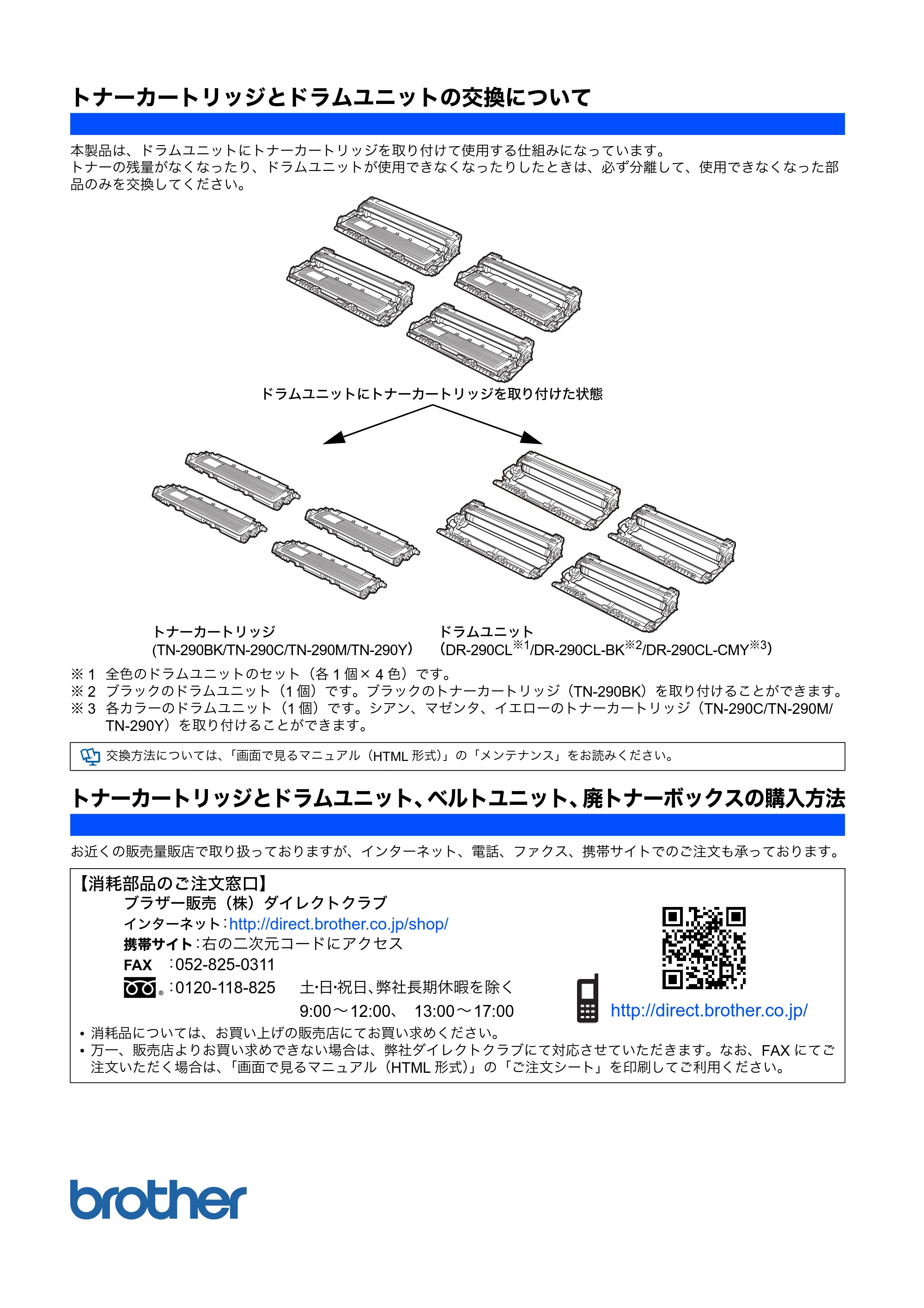 ブラザー HL-3040CN かんたん設置ガイド — トナーカートリッジとドラムユニットの交換について — 原本ページ — 50ページ