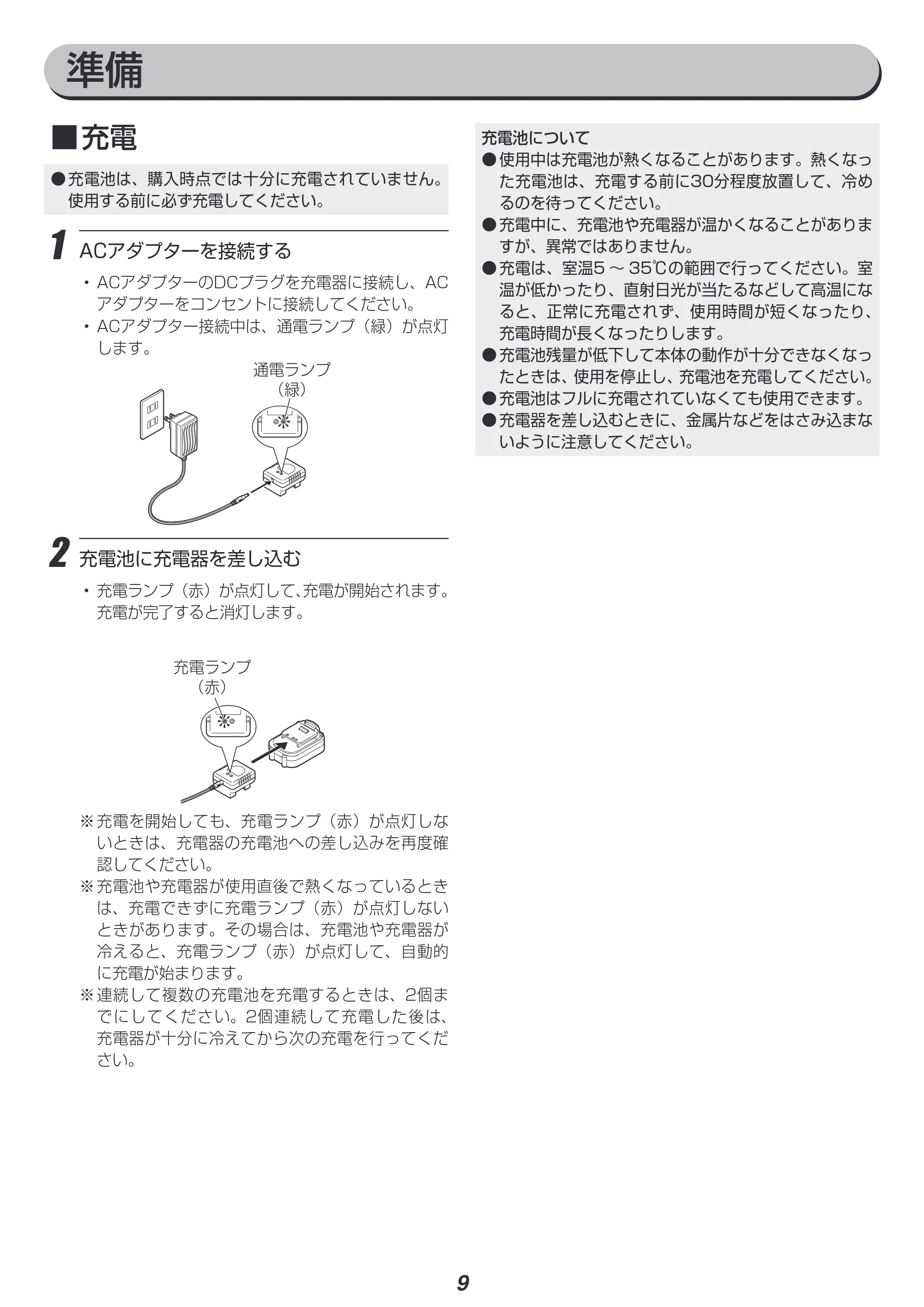 アイリスオーヤマ JSC125 取扱説明書 — 原本ページ — 9ページ