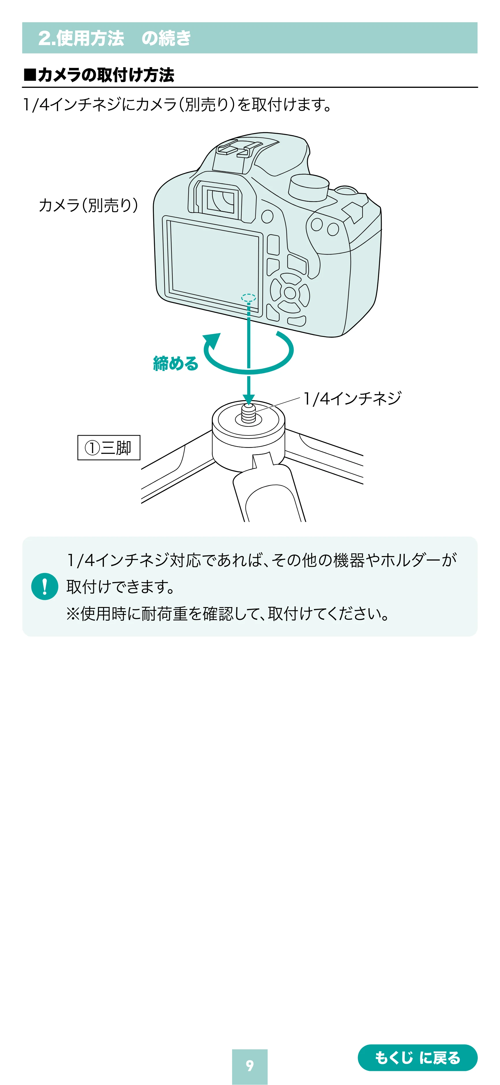 サンワサプライ 200-DGCAM050 取扱説明書 — 原本ページ — 9ページ