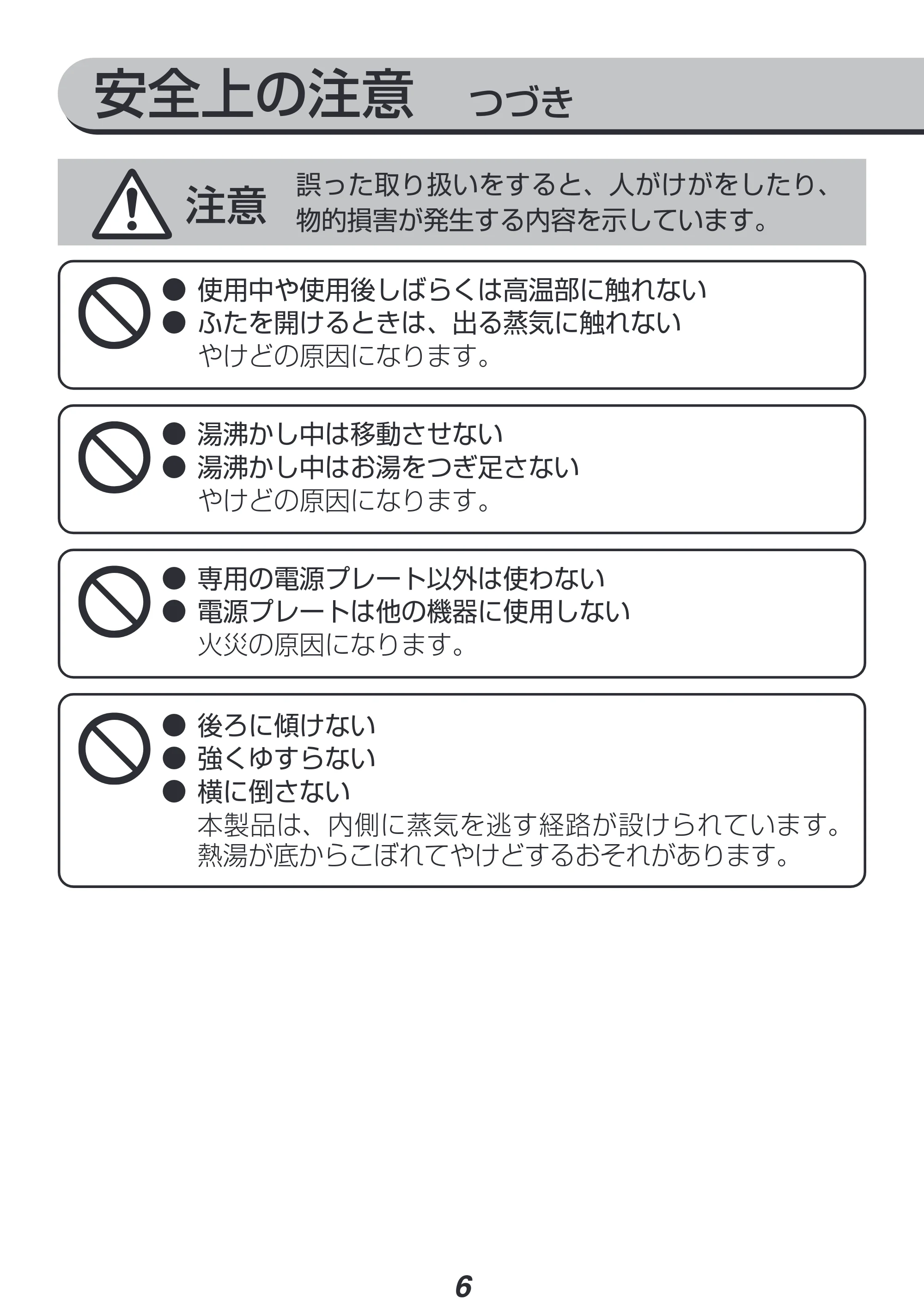 アイリスオーヤマ IKEB-800 取扱説明書 — 原本ページ — 6ページ