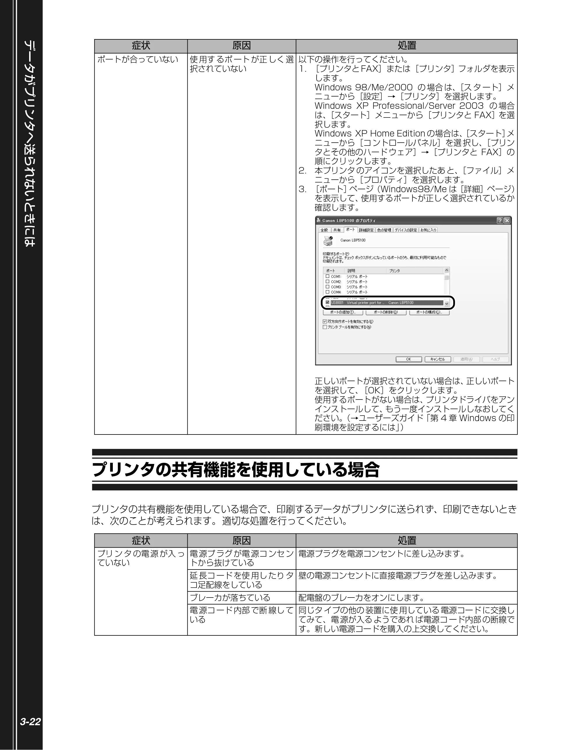キヤノン LBP5100 かんたん操作ガイド 2007年1月25日掲載 （PDF形式／3.75Mバイト） — プリンタの共有機能を使用している場合 — 原本ページ — 72ページ