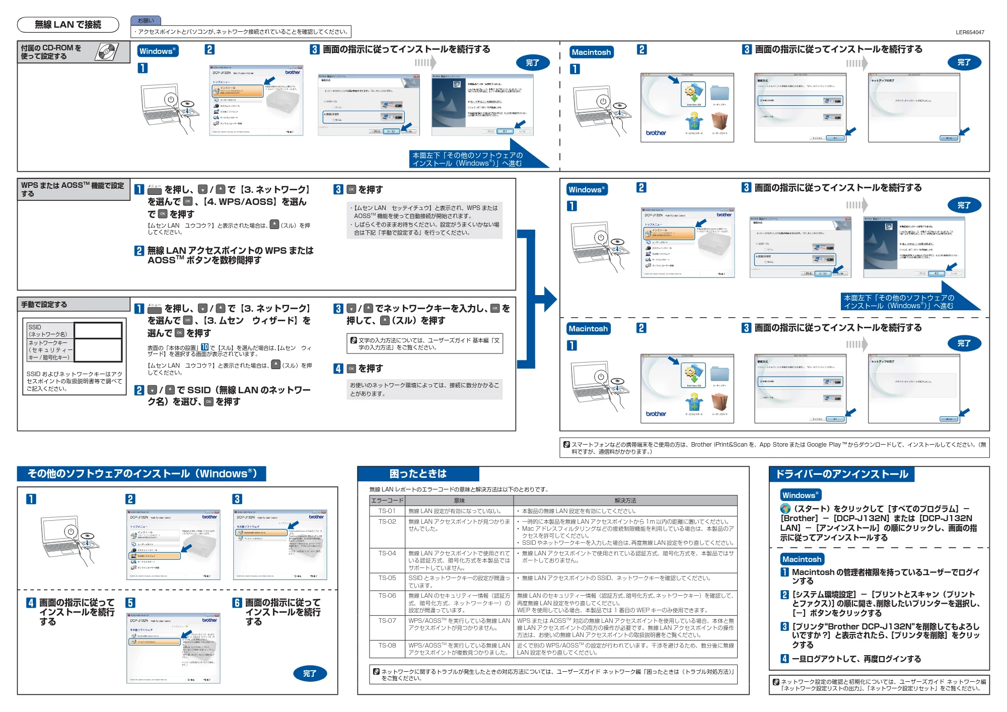 ブラザー DCP-J132N かんたん設置ガイド — 原本ページ — 2ページ