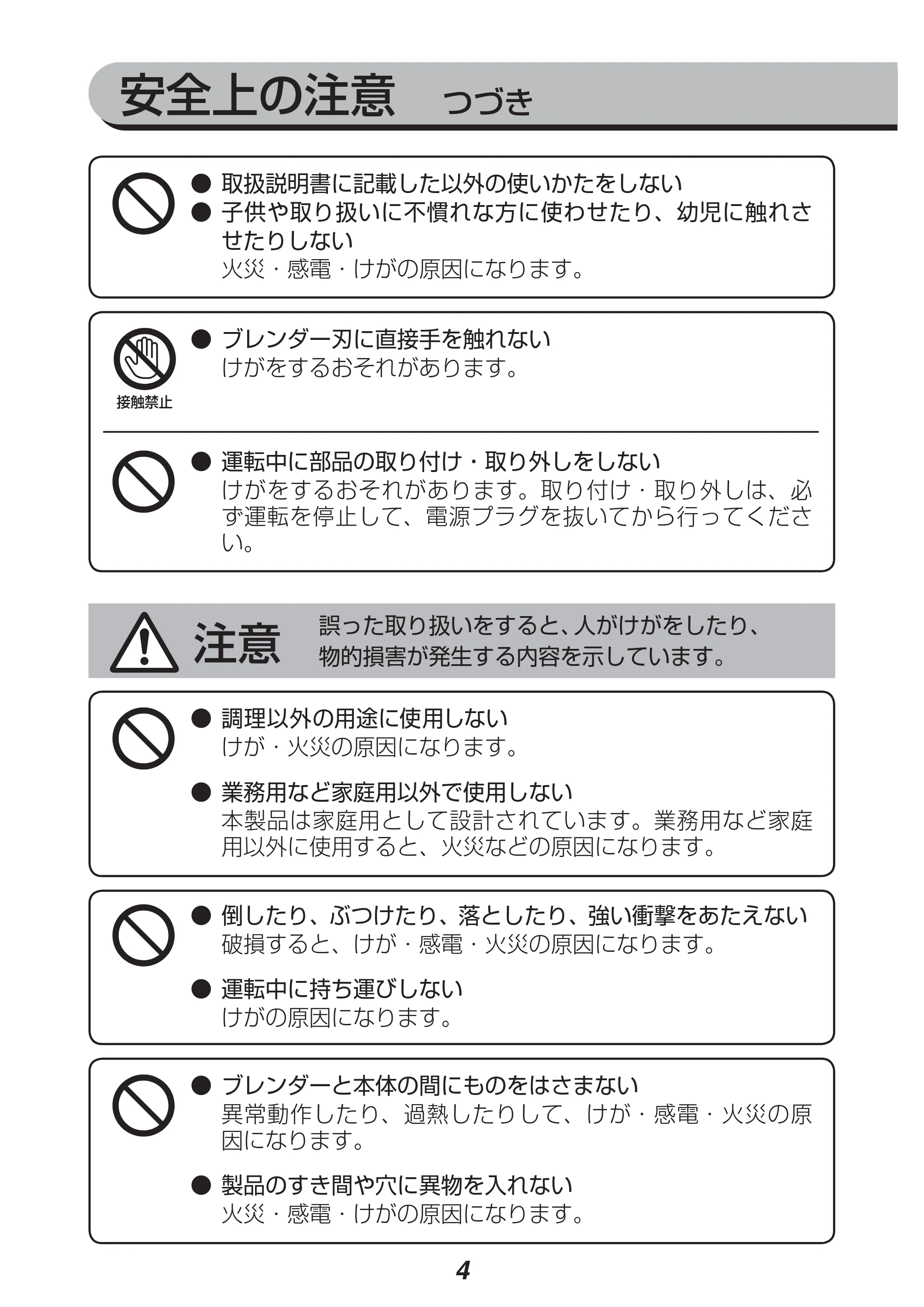 アイリスオーヤマ IHB-601 取扱説明書 — 原本ページ — 4ページ