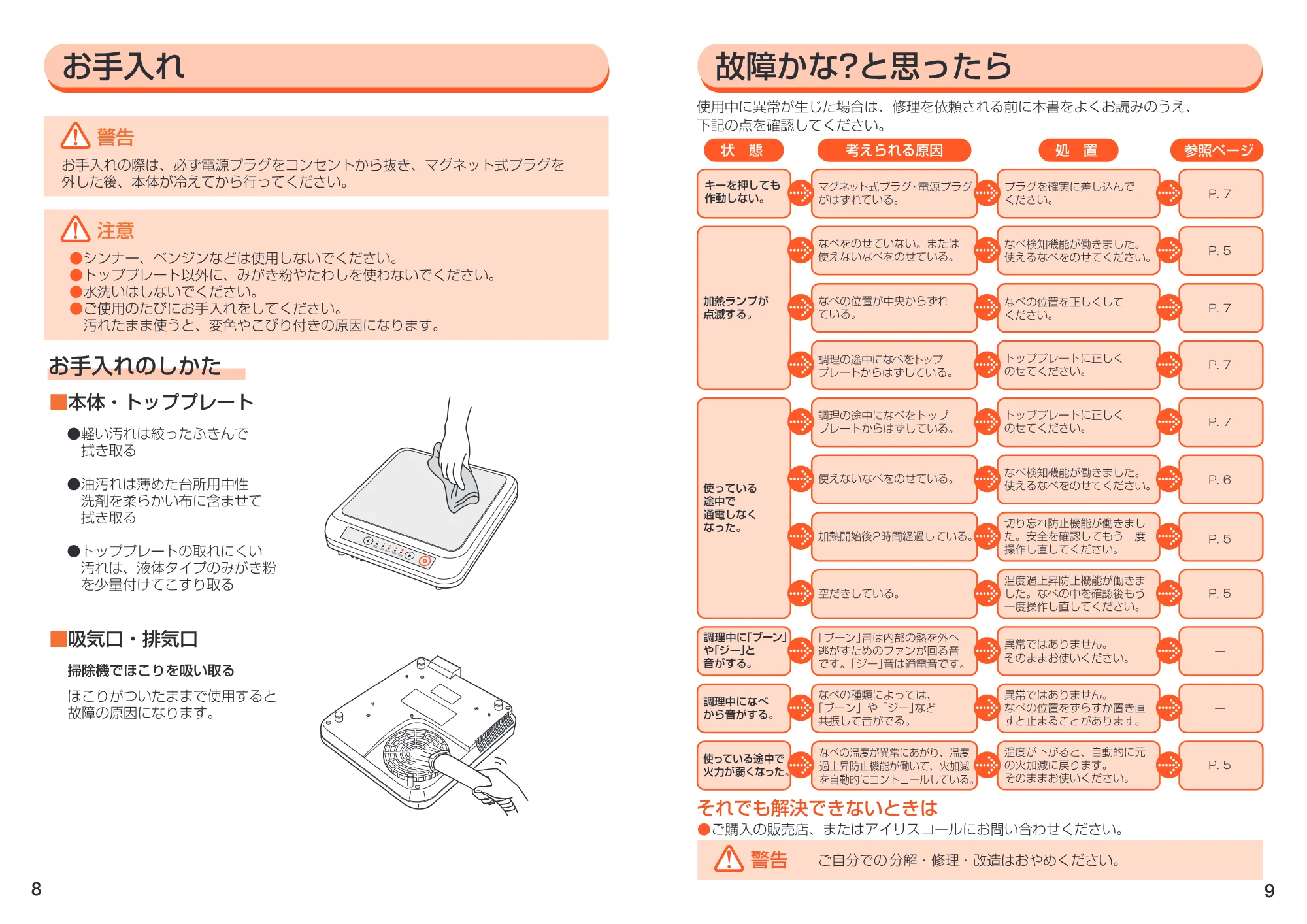 アイリスオーヤマ IHK-700 取扱説明書 — 原本ページ — 5ページ