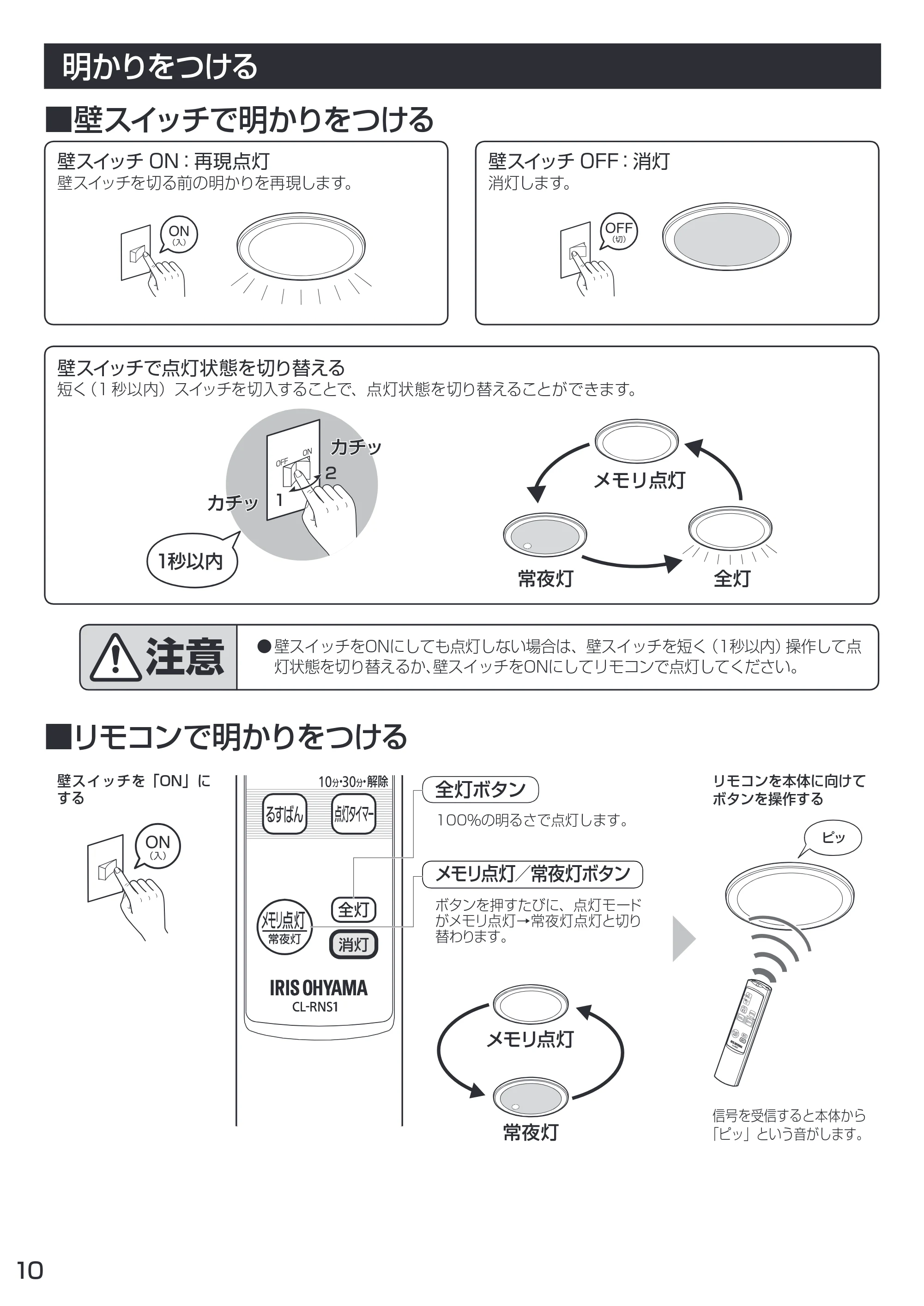 アイリスオーヤマ CL14D-CF1 取扱説明書 — 原本ページ — 10ページ