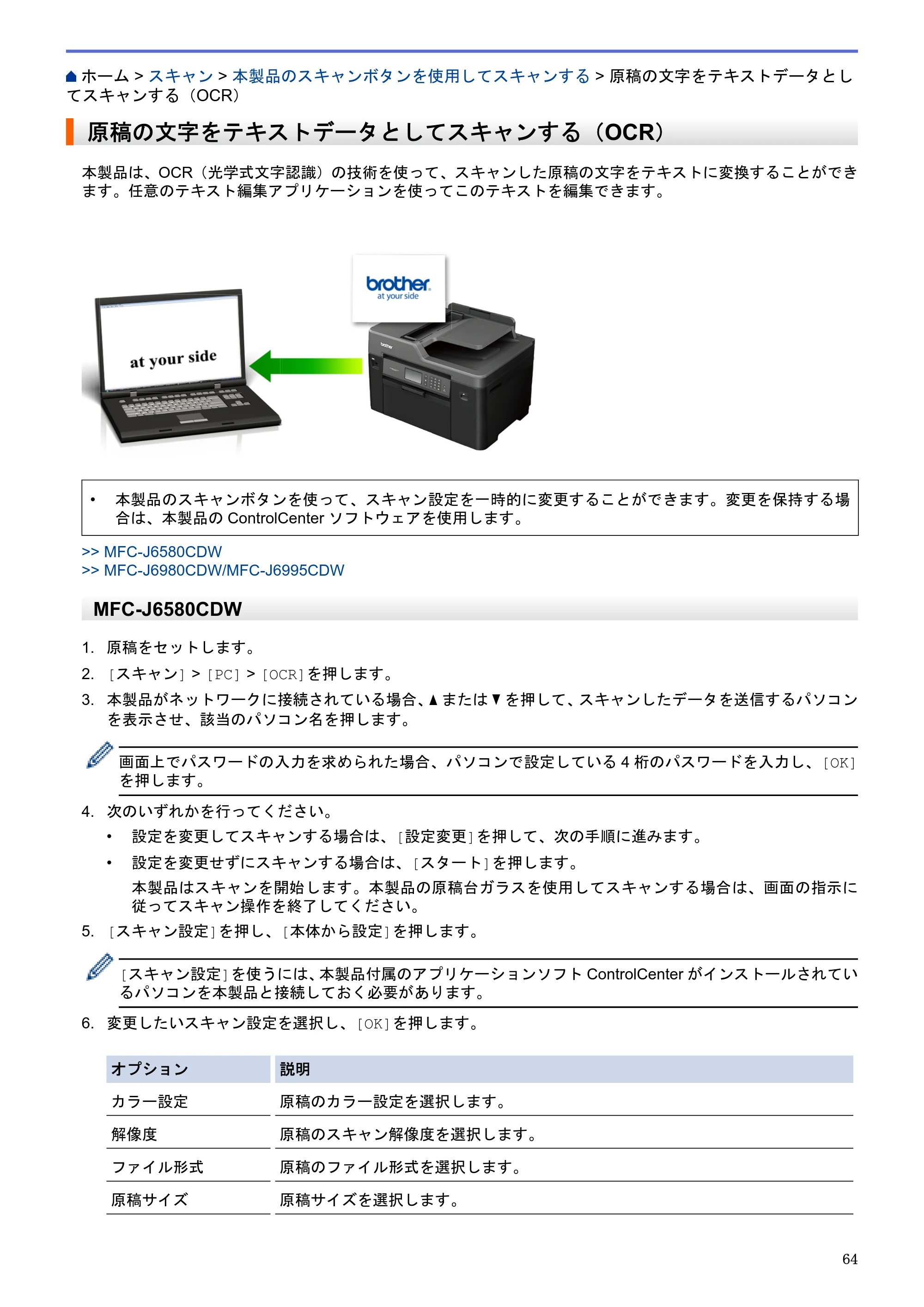 ブラザー MFC-J6580CDW / MFC-J6980CDW / MFC-J6995CDW ユーザーズガイド（印刷用） ～パソコン活用＆ネットワーク～ — 原稿の文字をテキストデータとしてスキャンする（OCR） — 原本ページ — 69ページ