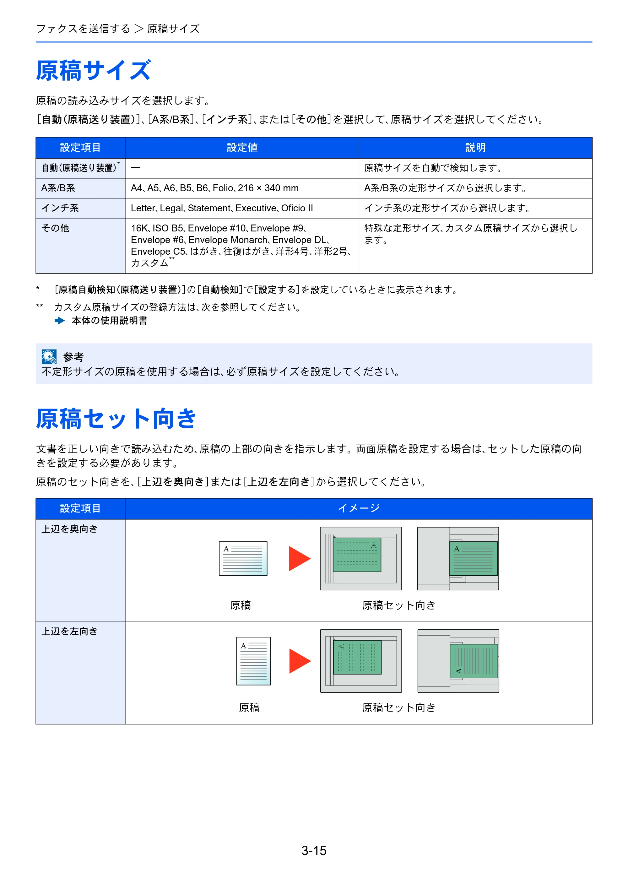 京セラ ECOSYS M2640idw ECOSYS M2640idw FAX使用説明書 — 原稿サイズ — 原本ページ — 50ページ