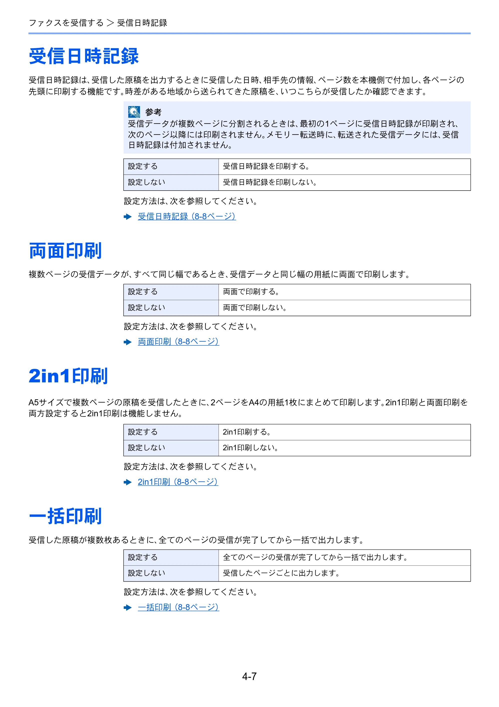 京セラ ECOSYS M2640idw ECOSYS M2640idw FAX使用説明書 — 受信日時記録 — 原本ページ — 68ページ