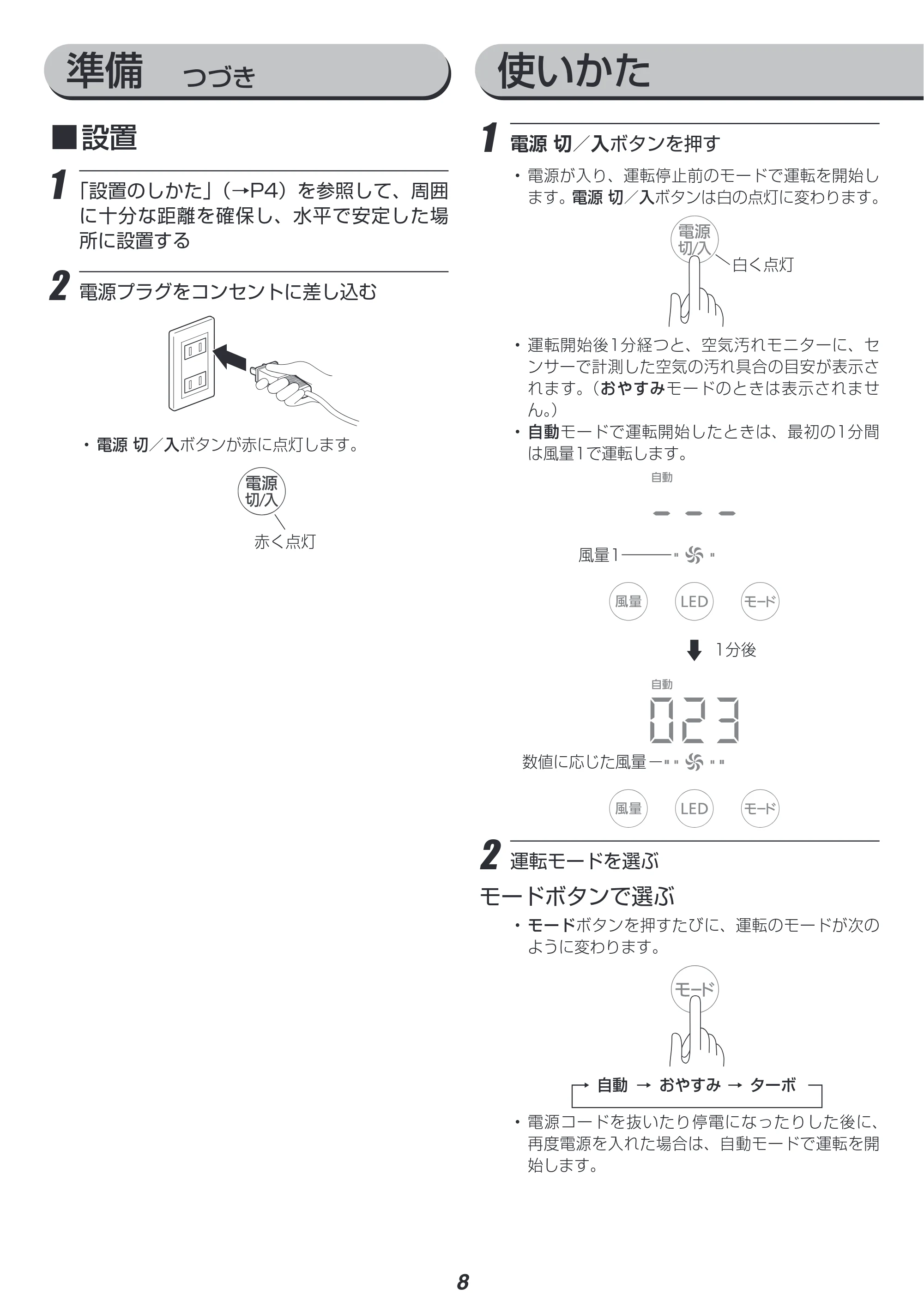 アイリスオーヤマ IBP-A85 取扱説明書 — 原本ページ — 8ページ