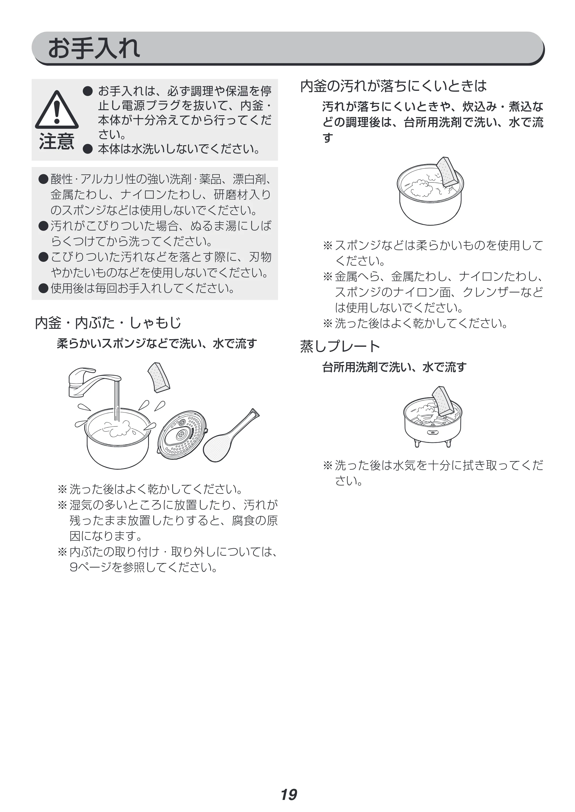 アイリスオーヤマ RC-IB50 取扱説明書 — 原本ページ — 19ページ
