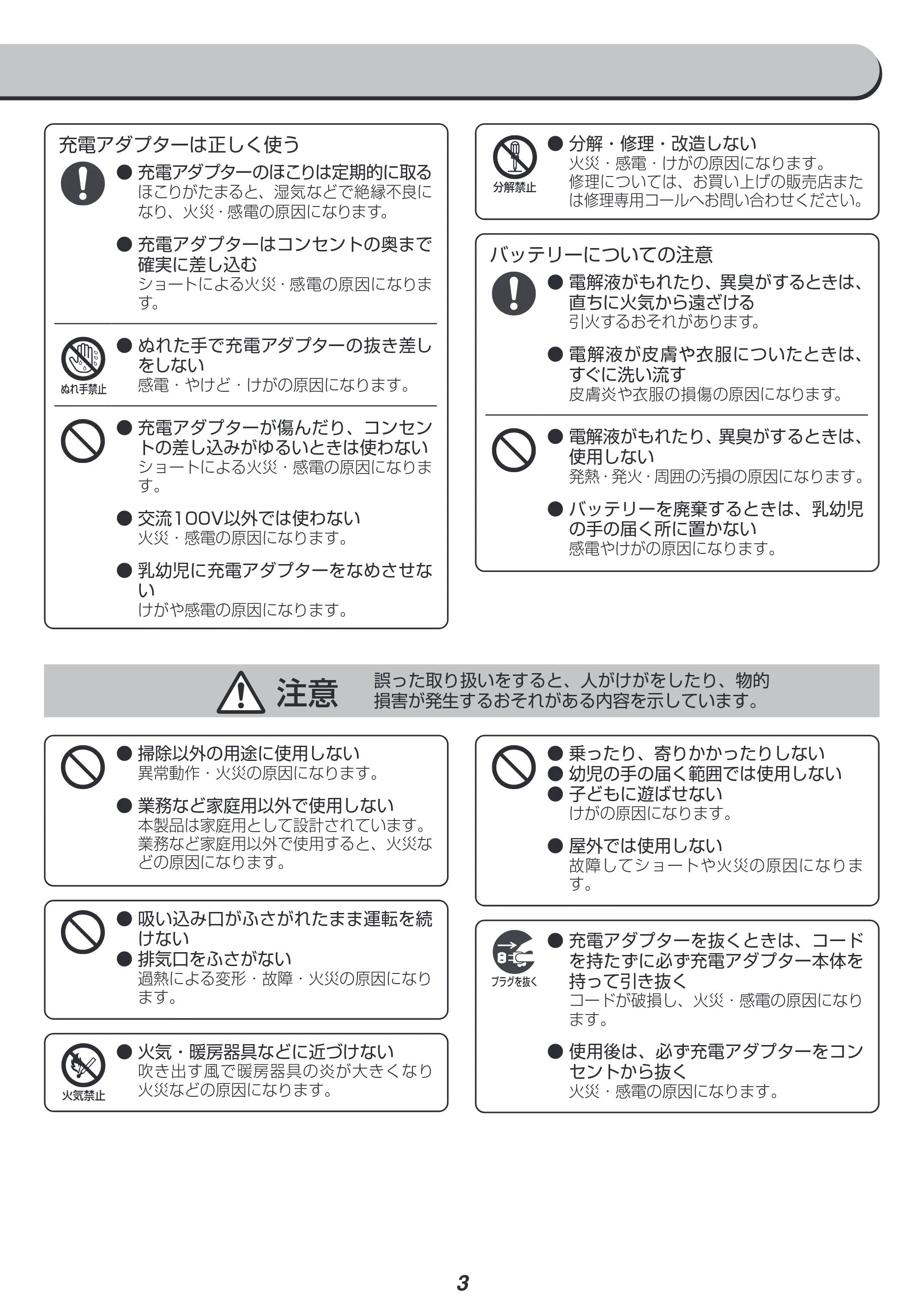 アイリスオーヤマ IC-HH50 取扱説明書 — 原本ページ — 3ページ