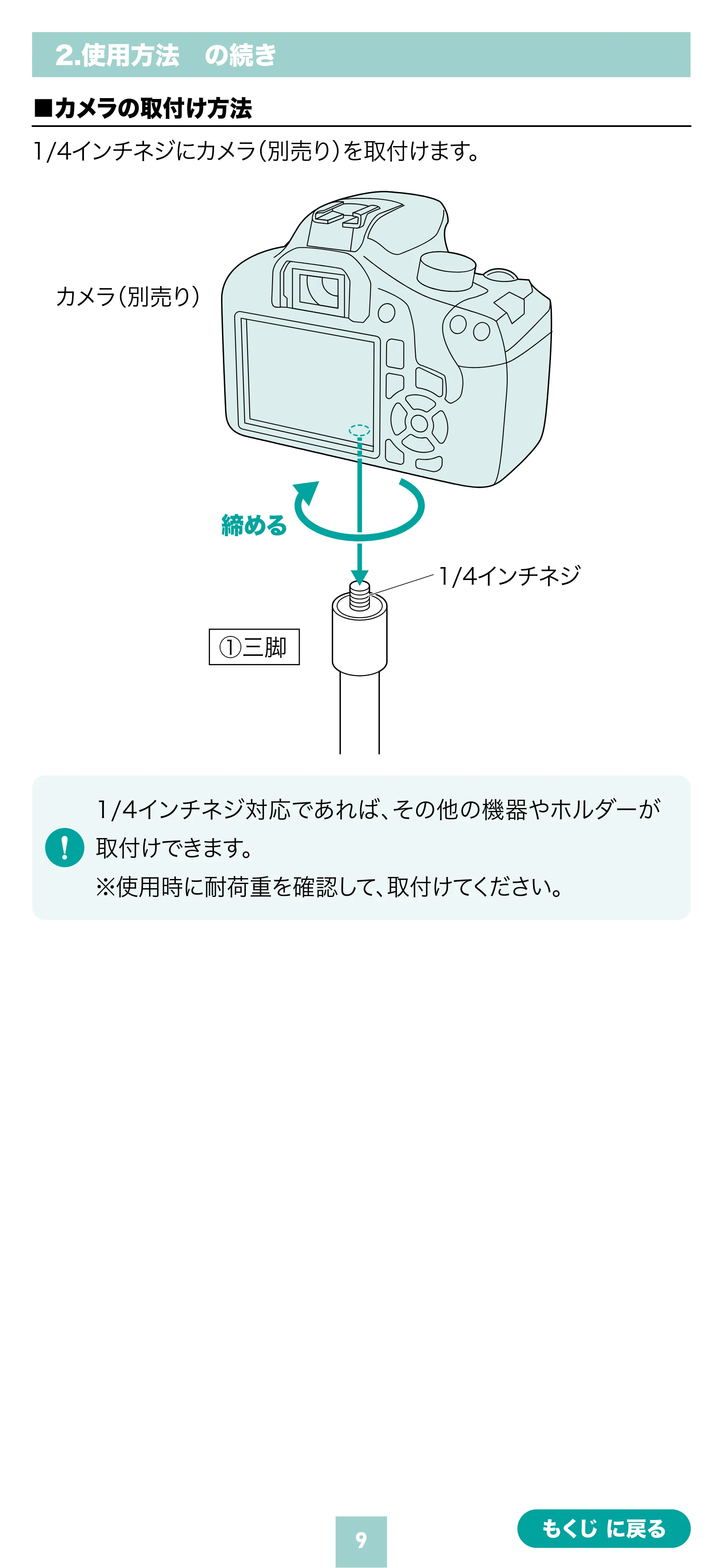 サンワサプライ 200-DGCAM051 取扱説明書 — 原本ページ — 9ページ